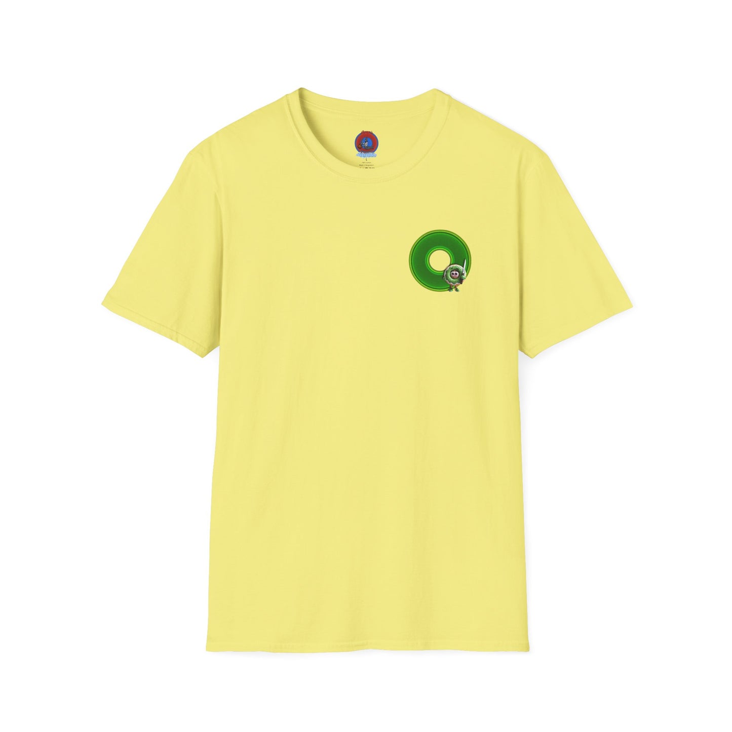 Classic Donut Tee - Unisex Soft-Style - "My Friend the Donut " - series 1.0  - variant 4 - green donut