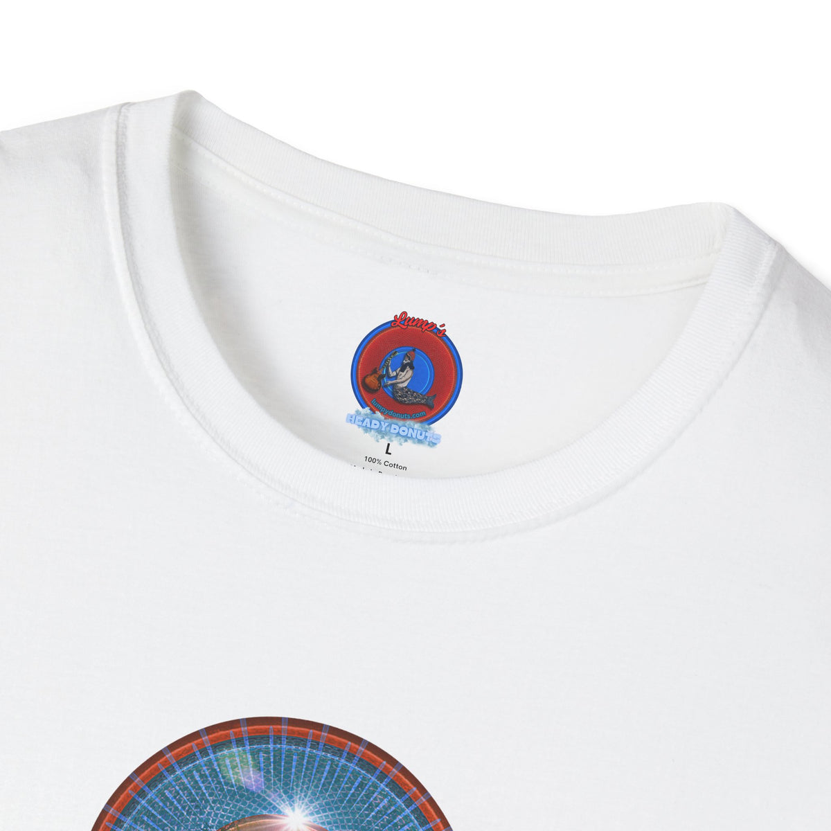 Classic Donut Tee - Unisex Soft-Style - "Donuts: Conjurers of Awesome" - series 1.0  - variant 1 - blue donut
