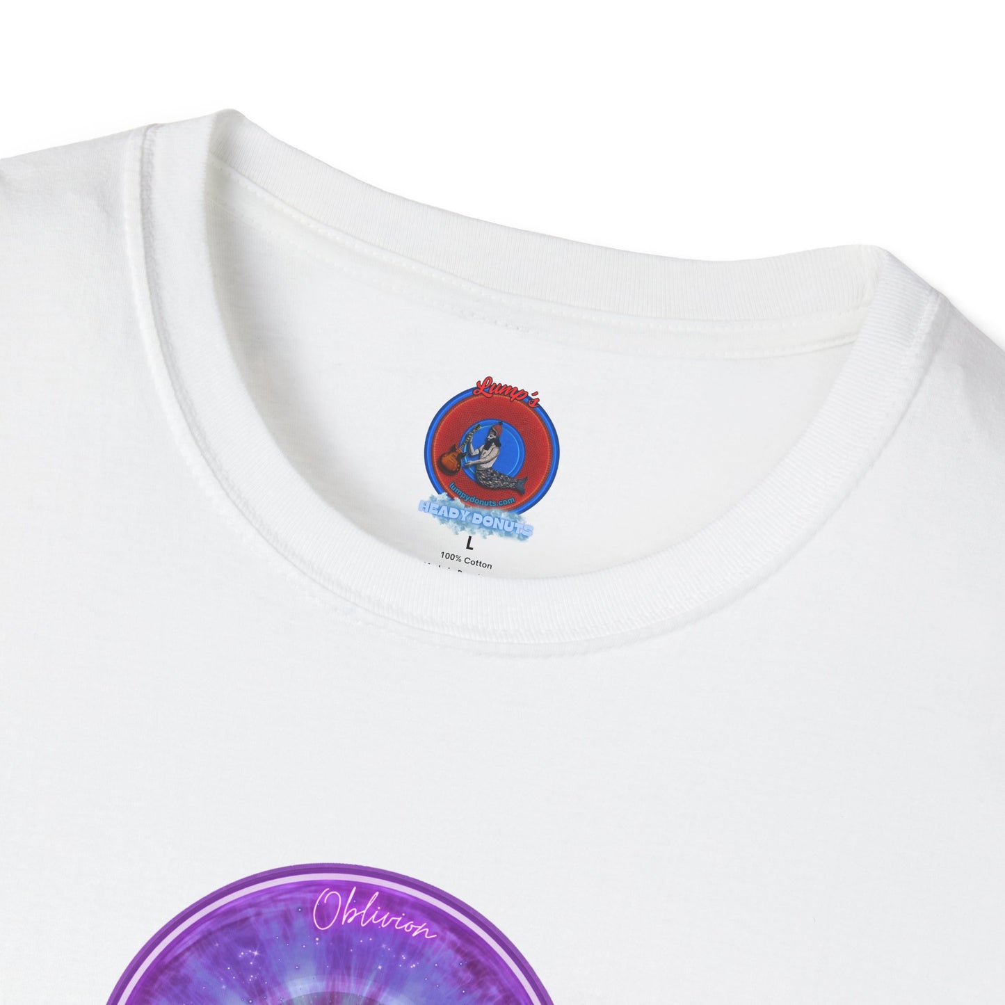 Classic Donut Tee - Unisex Soft-Style - "The Oblivious Donut" - purple idonut