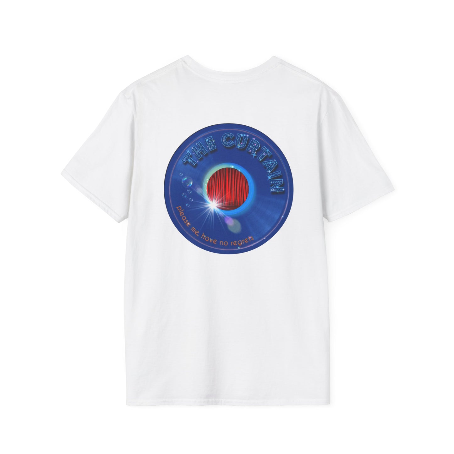 Classic Donut Tee - Unisex Soft-Style - "The Donut Without" - series 1.0  - variant 1 - vivid blue record donut