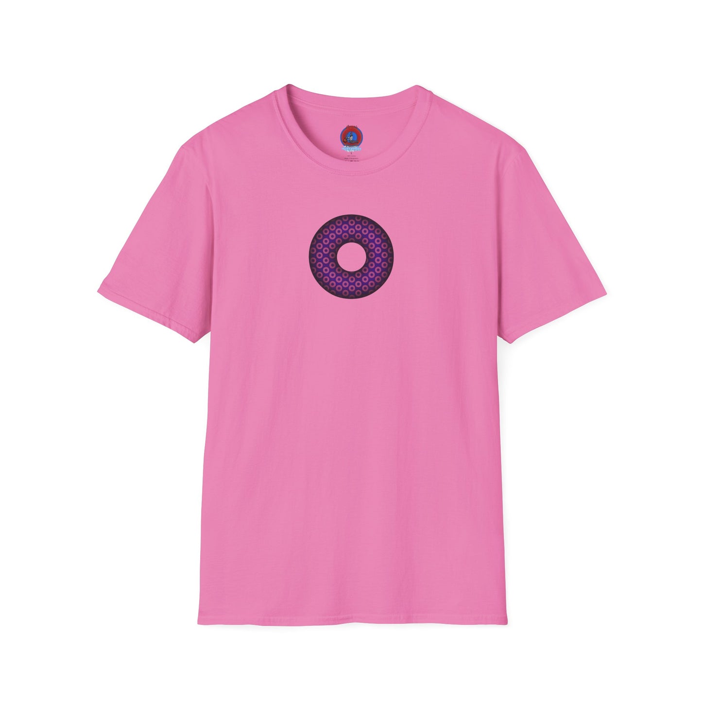 Plain Donuts/Unisex Soft-Style - "Plain Paradoxical Grided Donuts" - magenta/purple donuts