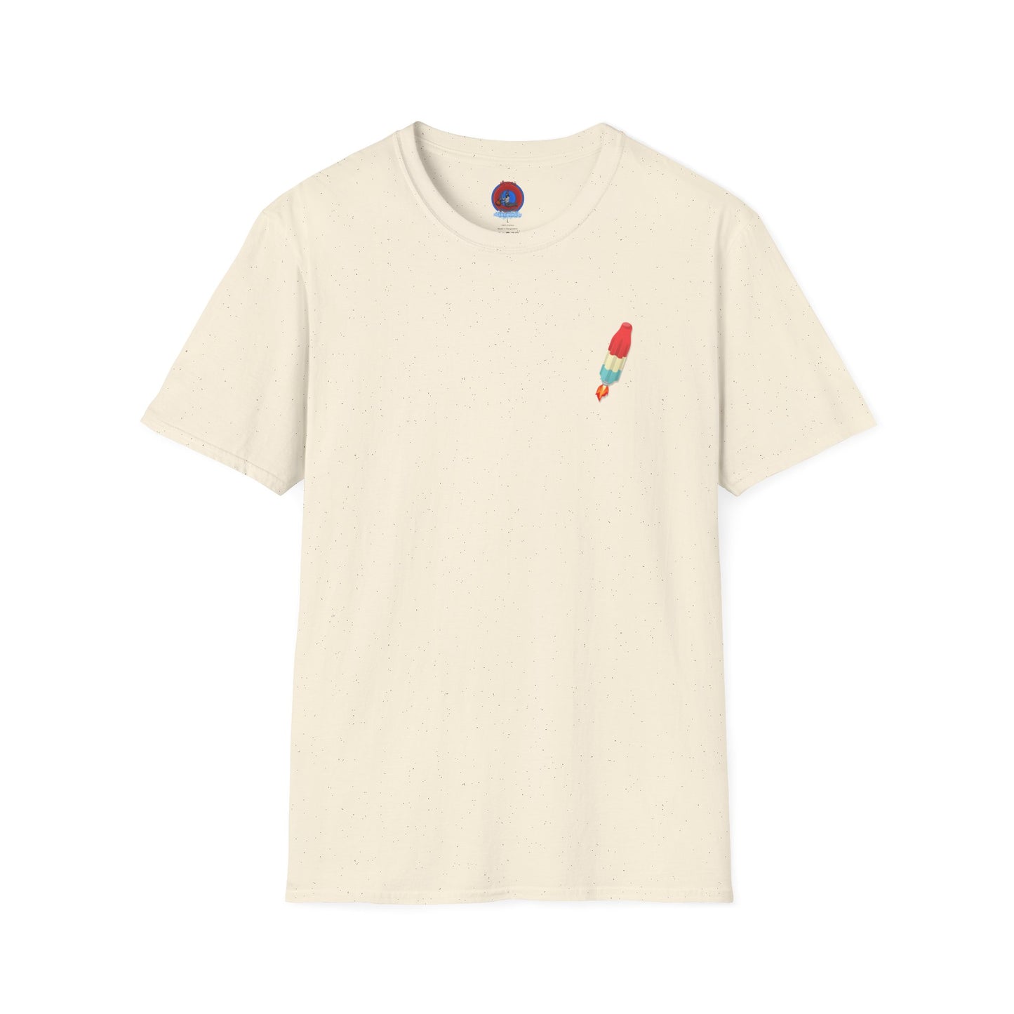 Classic Donut Tee - Unisex Soft-Style - "Blow this Popsicle Stand" - red/blue/cream - bomb pop
