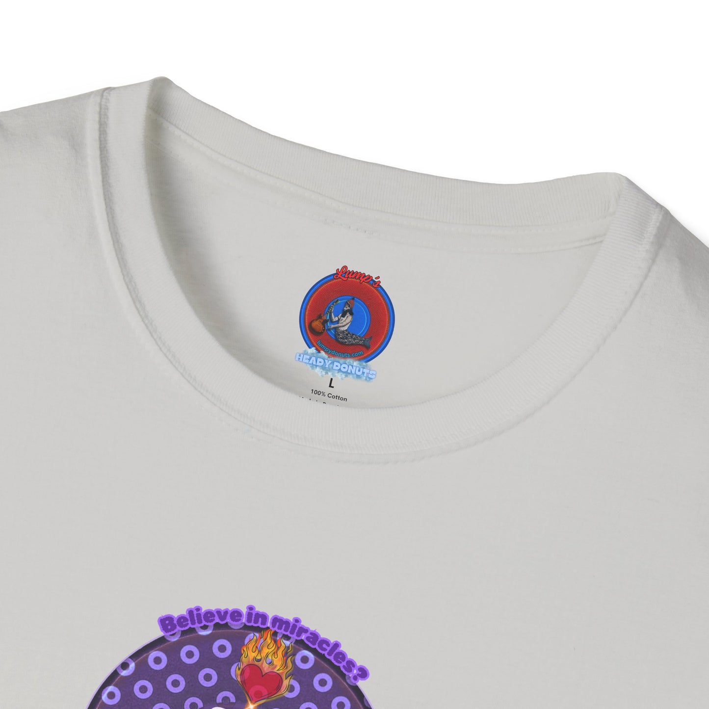 Classic Donut Tee - Unisex Soft-Style - "Donuts for Sexy Things" - electric purple/light purple paradox donut