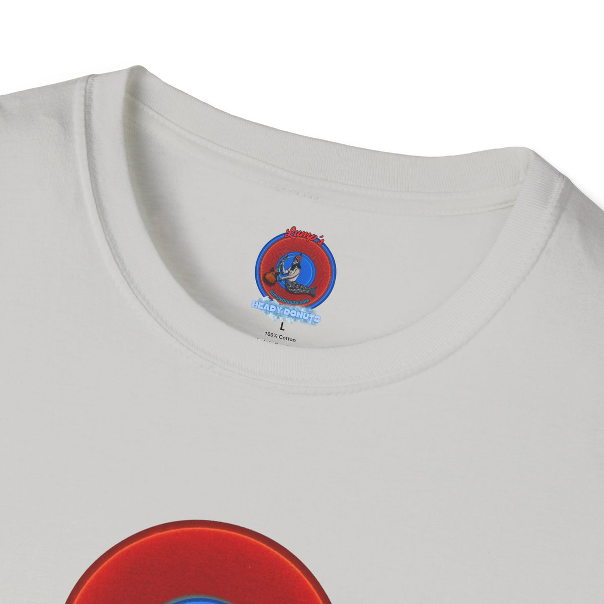 Classic Donut Tee - Unisex Soft-Style - "Octopussy Donut" - series 1.0 -  vivid red donut