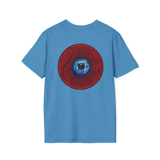 Classic Donut Tee - Unisex Soft-Style - "Peering through Your Opacity" - series 1.0 - red donut w/eye