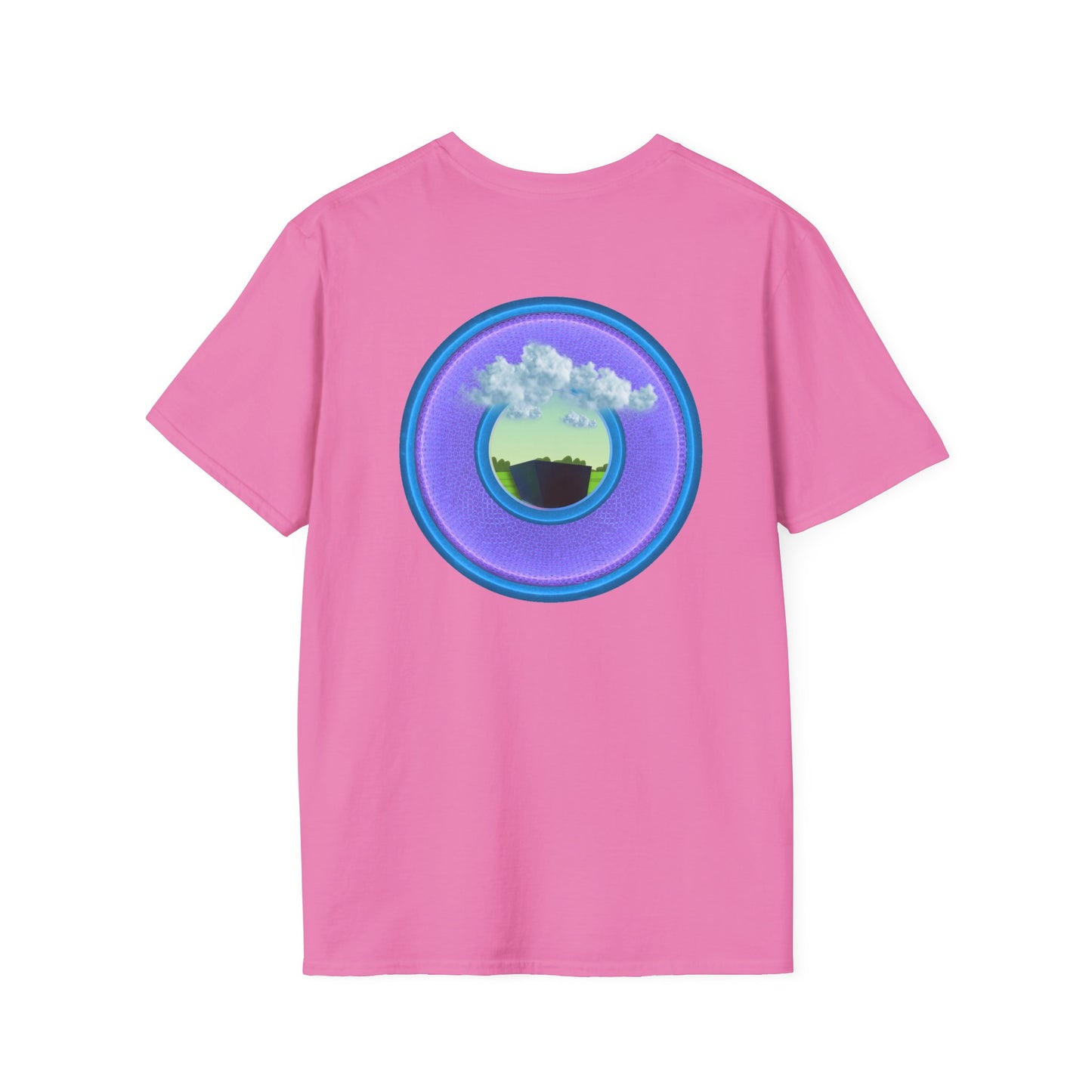 Classic Donut Tee - Unisex Soft-Style - "Got Rhombus?" - series 1.0  - variant 4 - purple/blue donut