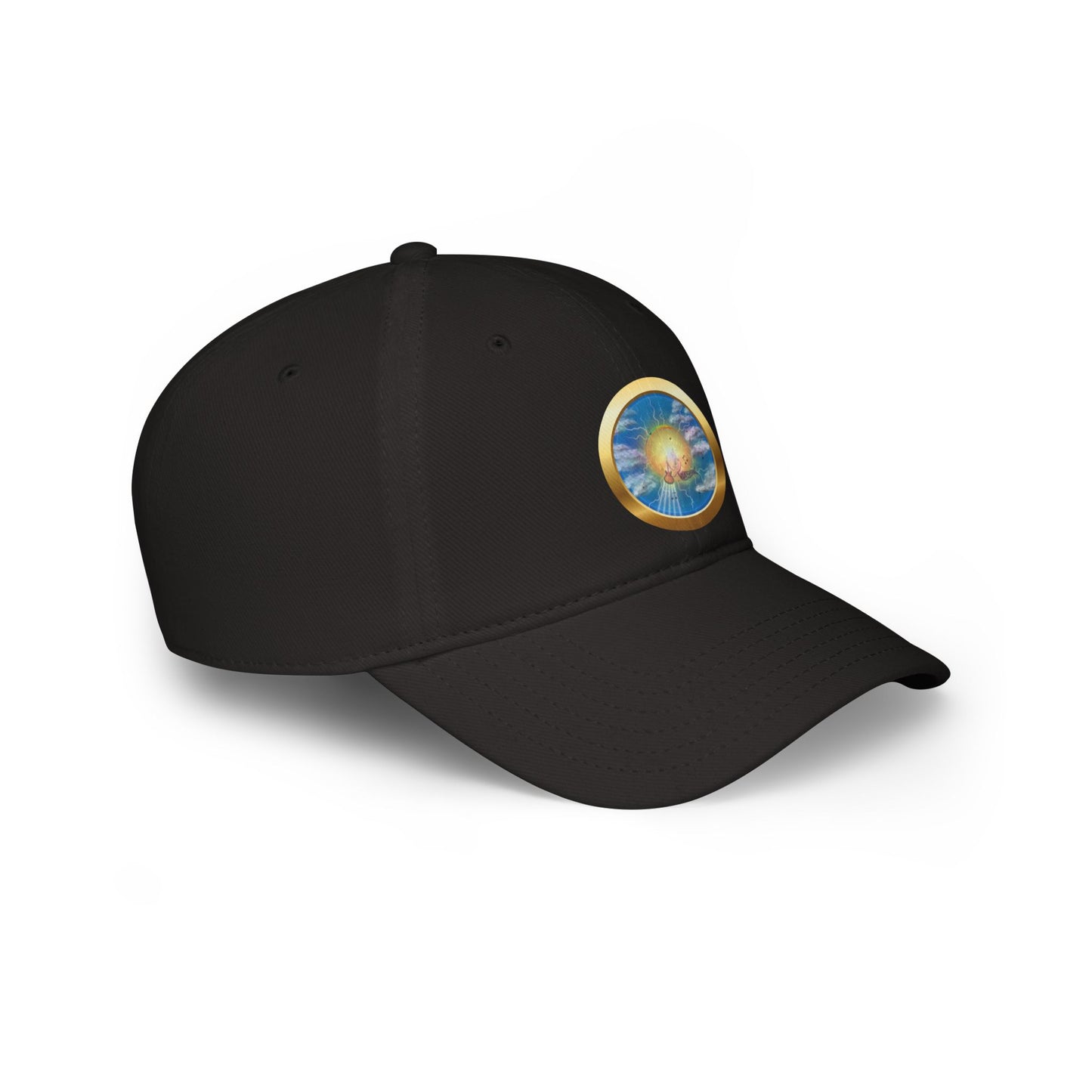 Lumpy Donut Baseball Cap - "The Divided Donut" - variant 3 - sky donut w/ [*charitable donut]