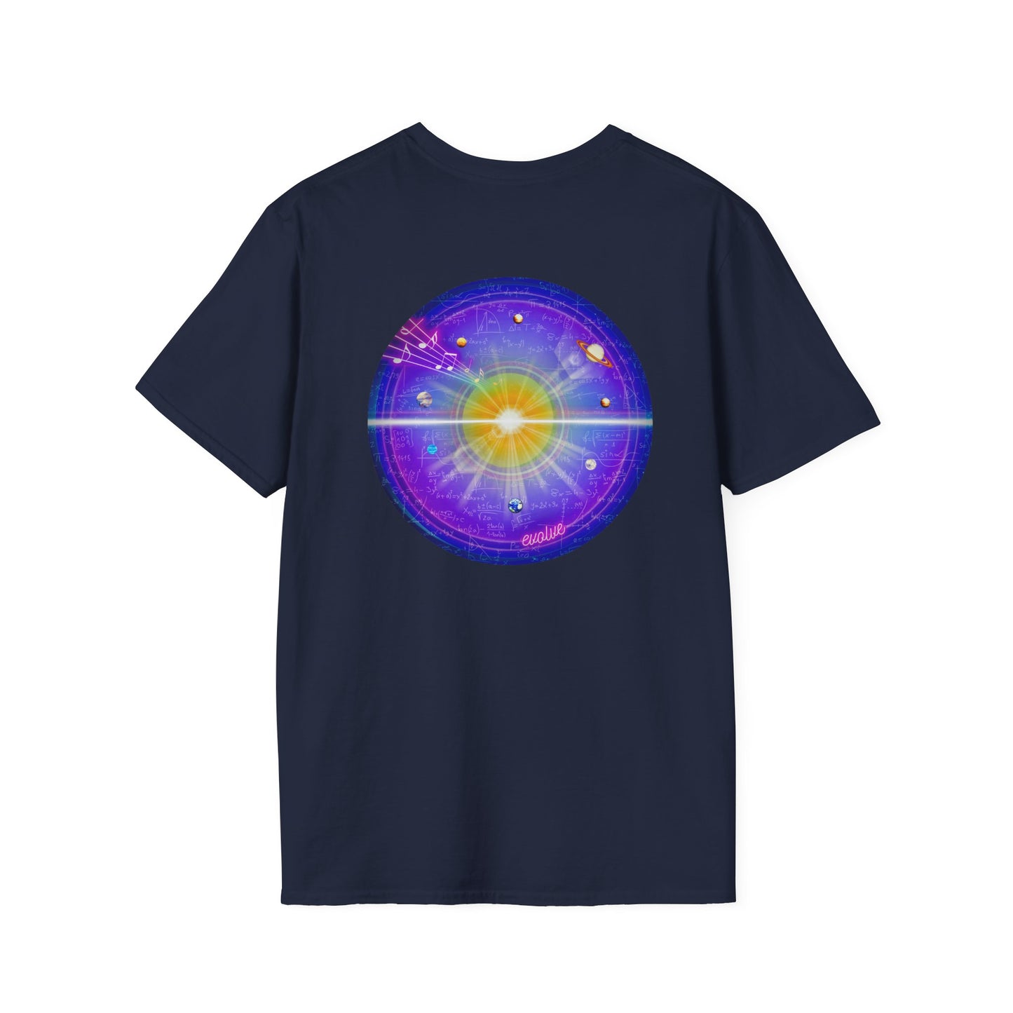 Classic Donut Tee - Unisex Soft-Style - "The Quite Profound Donut" - series 1.0  - blue/purple/magenta donut