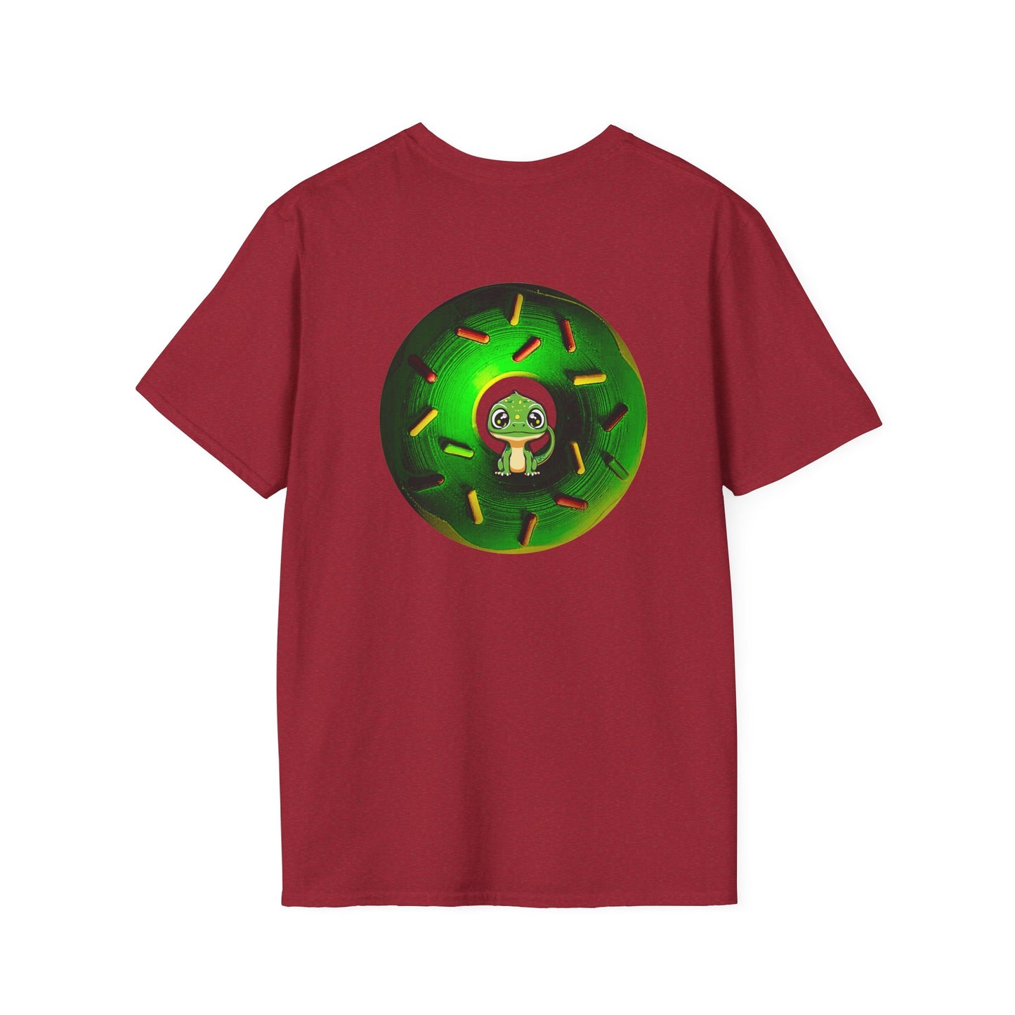 Classic Donut Tee - Unisex Soft-Style - "Baby Rutherford" - green donut - series 1.0