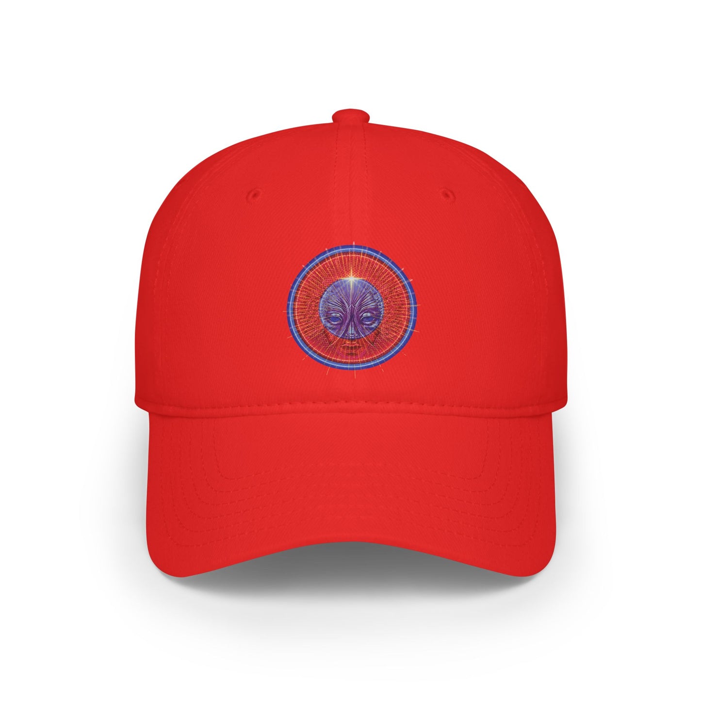 Lumpy Donut Baseball Cap - "Conjurers' of Awesome Donut Cap" - variant 1 - rustic red donut w/