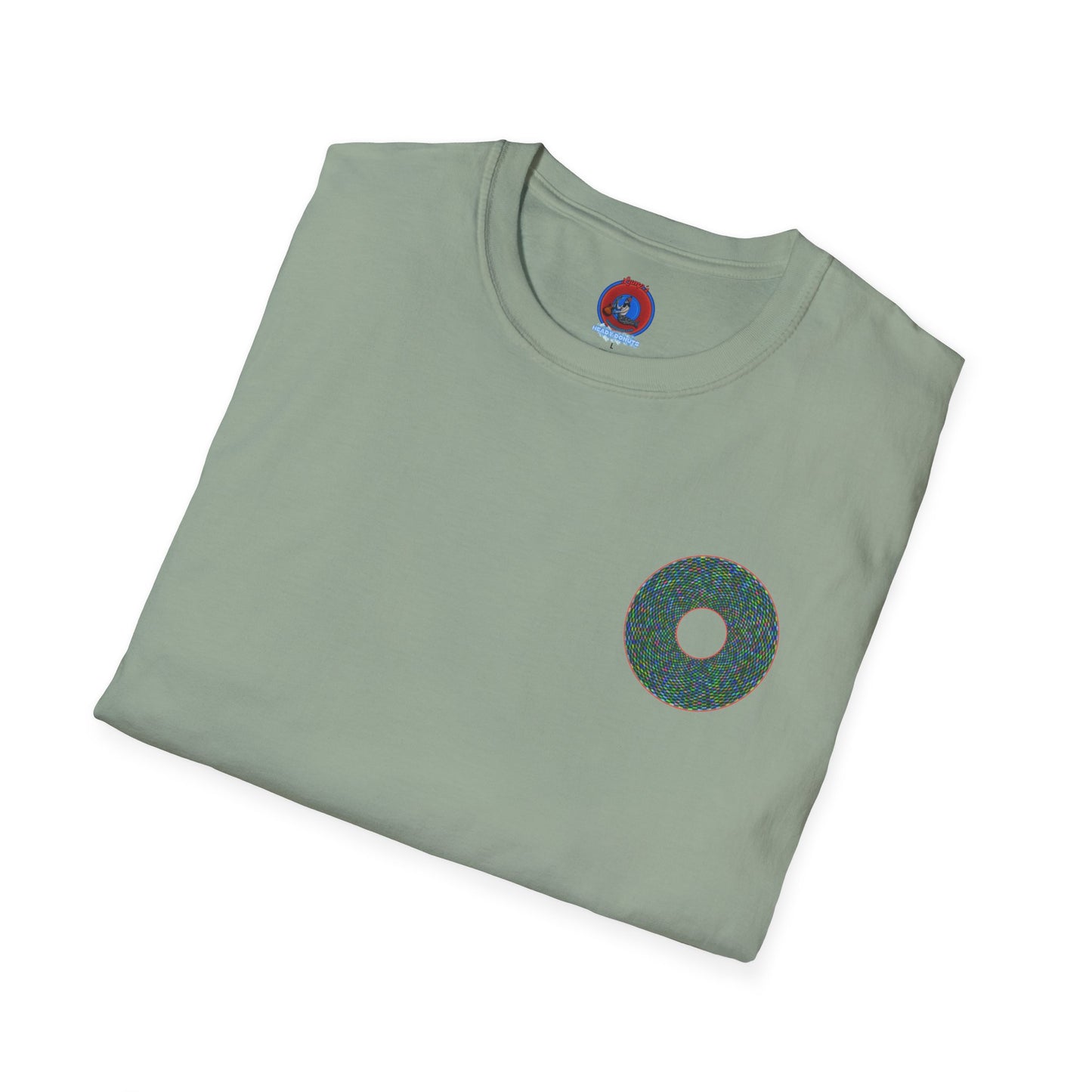Donut Classic Donut Tee - Unisex Soft-Style - "The Pixilated Donut" - series 1.0 - multi-color donut