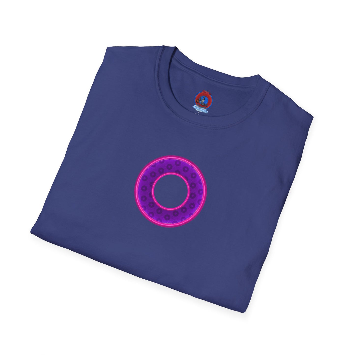Plain Donuts/Unisex Soft-Style - "Plain Wide Mouthed Paradoxical Donuts" - dark purple/bright magenta donuts