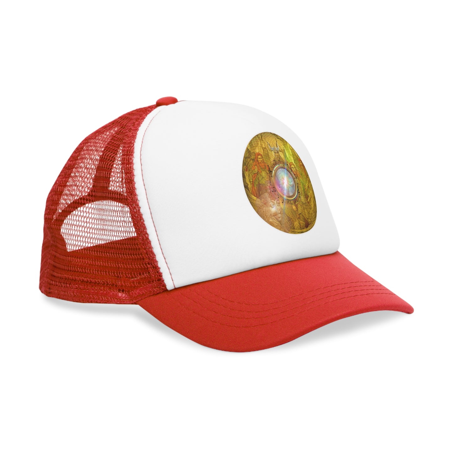 Lumpy Trucker Hat - "Diego's Band of Viking Warriors" - gold donut