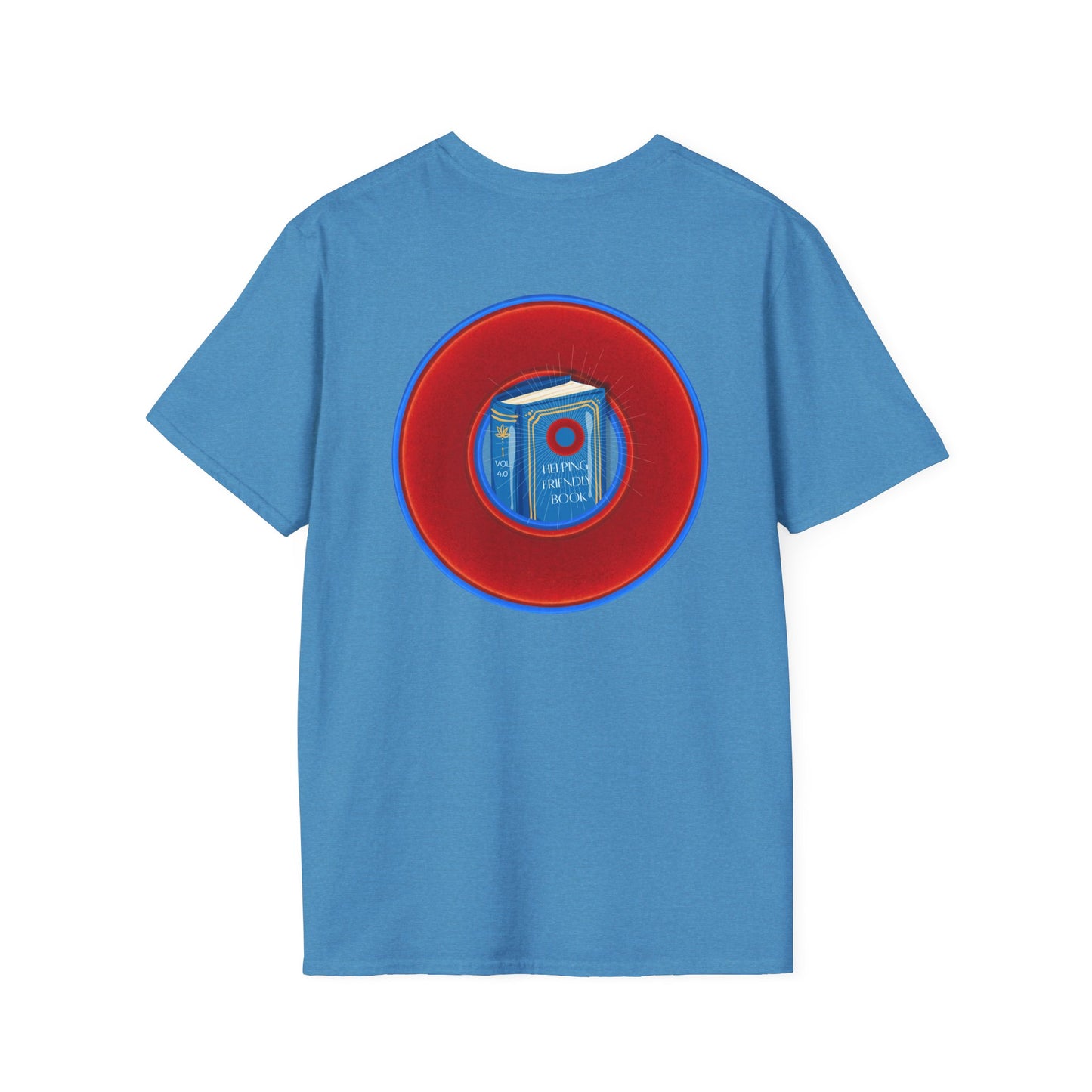 Classic Donut Tee - Unisex Soft-Style - "Helping Phriendly Donut Tee" - vivid red donut - w/shine- variant 2