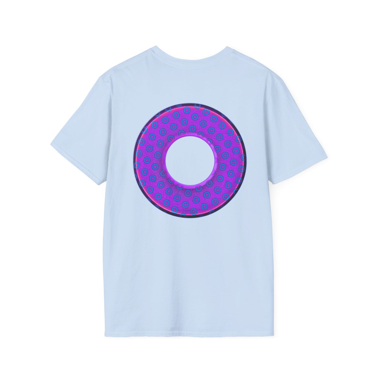 Plain Donuts/Unisex Soft-Style - "Plain Electric Paradoxical Donuts" - bright purple/royal blue donuts