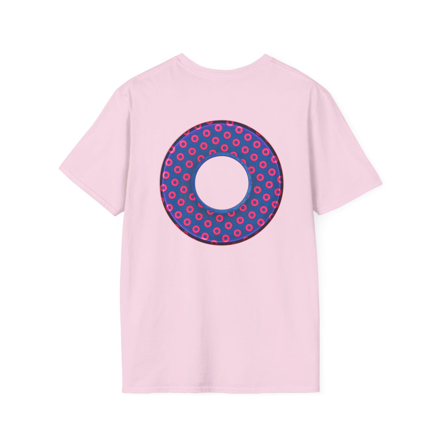 Plain Donuts/Unisex Soft-Style - "Plain Electric Paradoxical Donuts" - hot pink/navy blue donuts