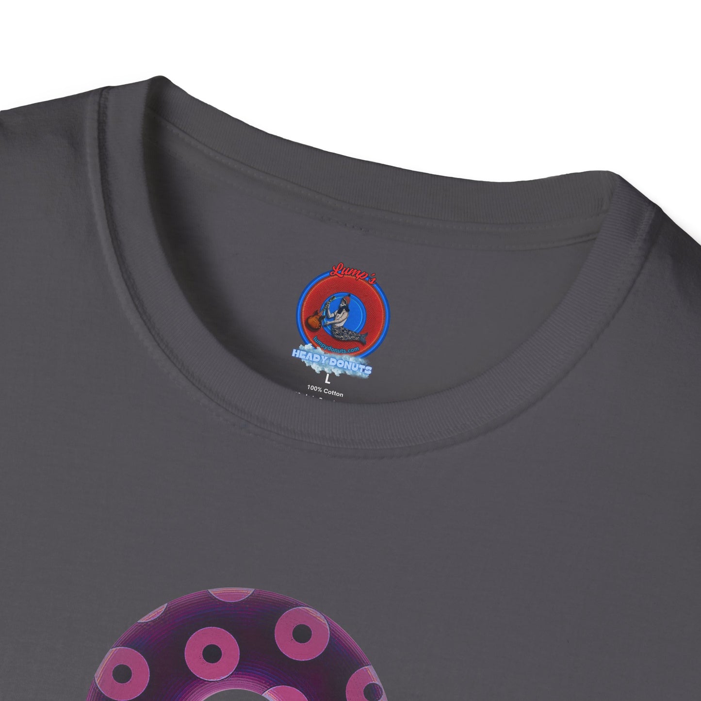 Plain Donuts/Unisex Soft-Style - "Plain Blimpy Paradoxical Donuts" - light magenta/red violet donuts