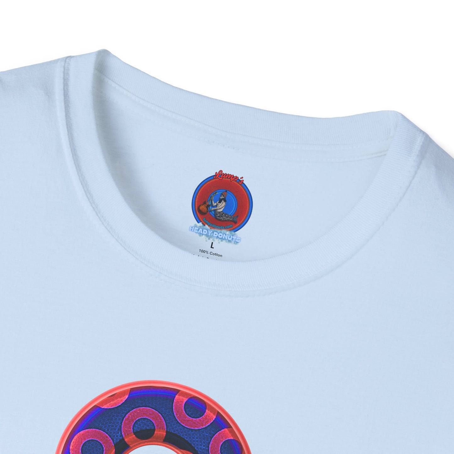 Plain Donuts/Unisex Soft-Style - "Plain Rustic Paradoxical Donuts" - red/dark royal blue donuts