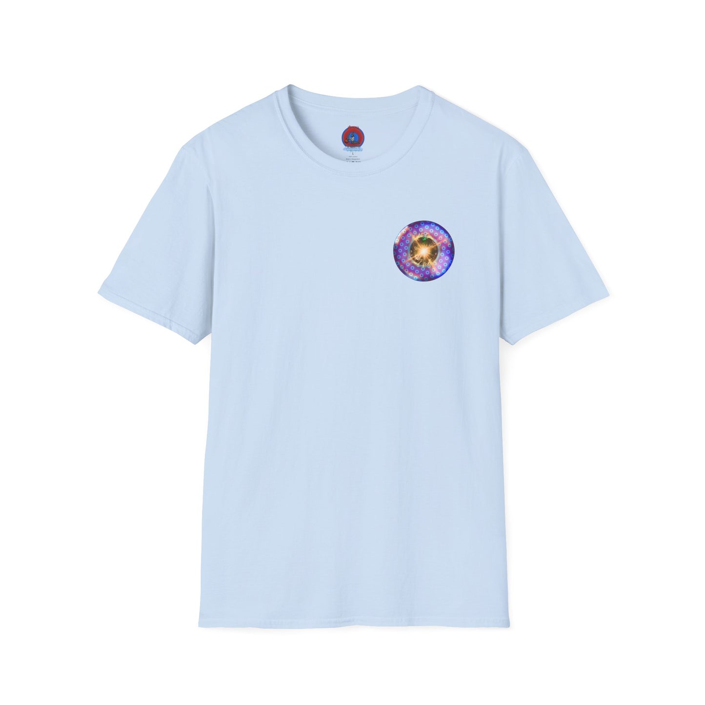 Classic Donut Tee - Unisex Soft-Style - "Donut Melts" - purple/blue paradoxical donut