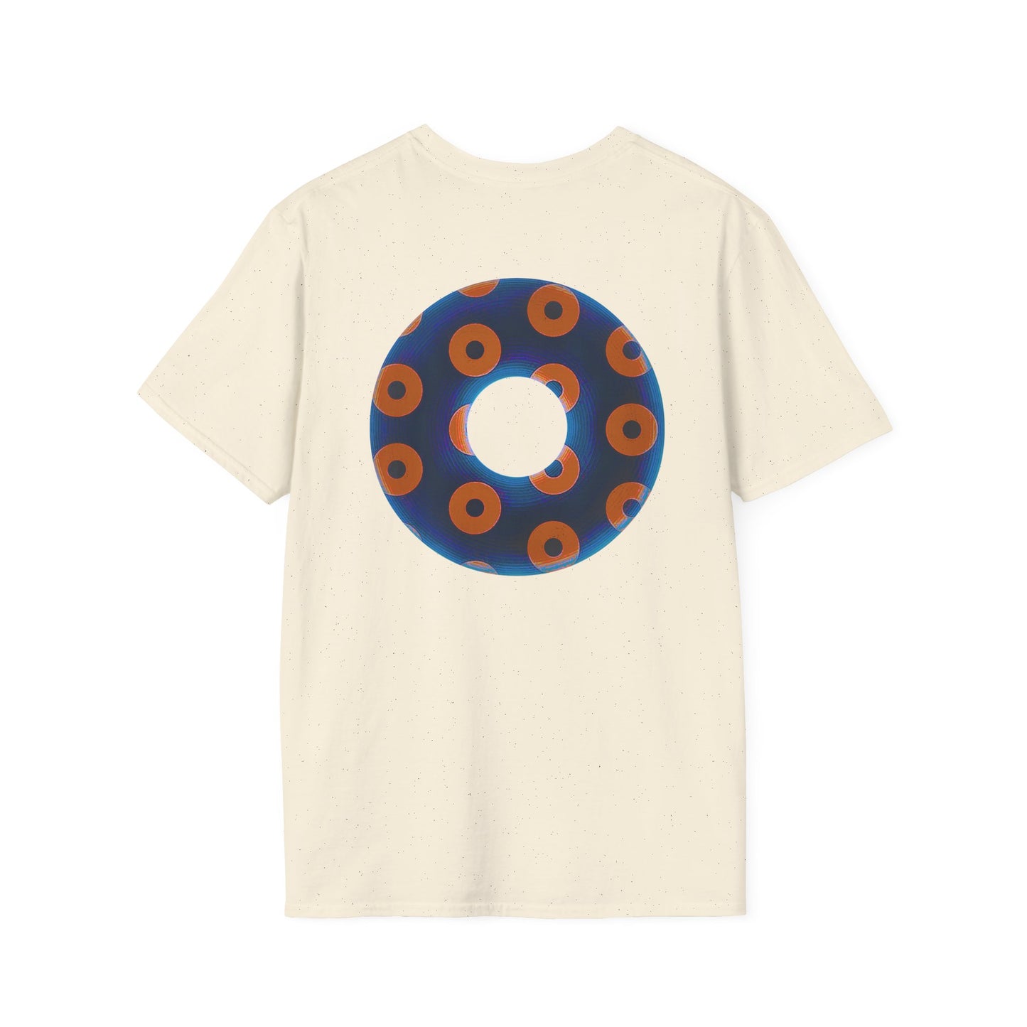 Plain Donuts/Unisex Soft-Style - "Plain Blimpy Paradoxical Donuts" - dark royal blue/orange donuts