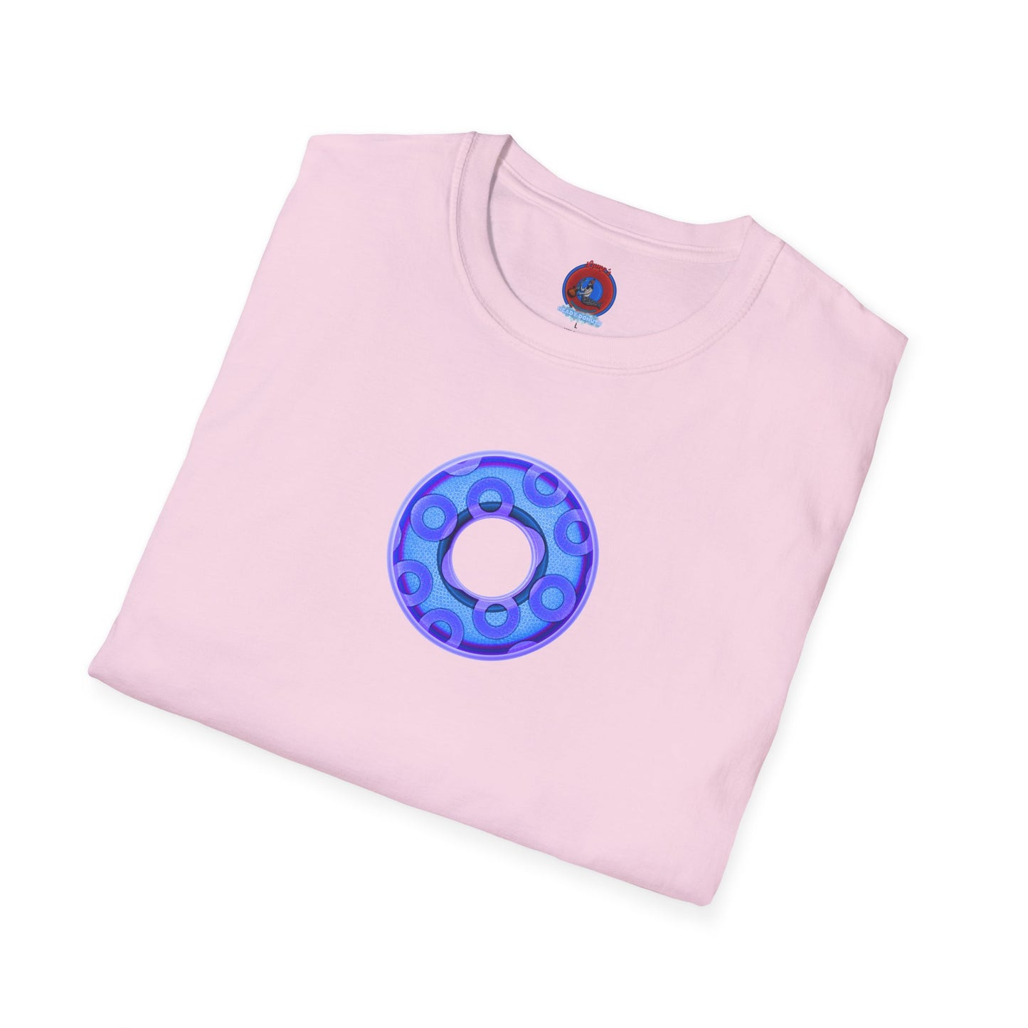 Plain Donuts/Unisex Soft-Style - "Plain Rustic Paradoxical Donuts" - light blue/purple donuts
