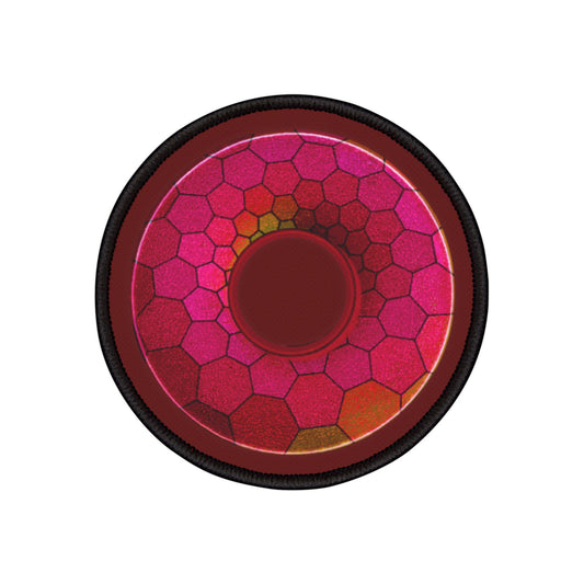 Iron-On Donut Patch - "Plain Hexadonut" - magenta hexadonut - variant 1