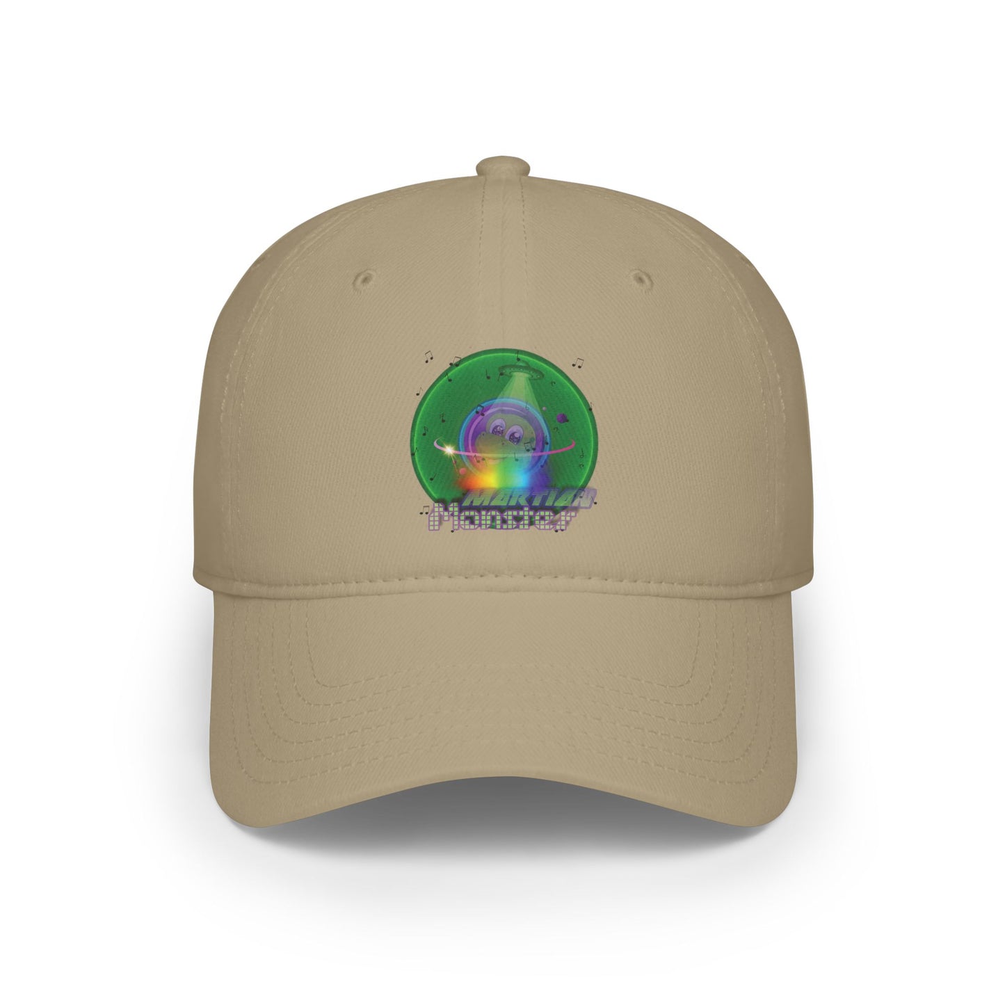 Lumpy Donut Baseball Cap - "My Phavorite Martian" - vivid green donut w/