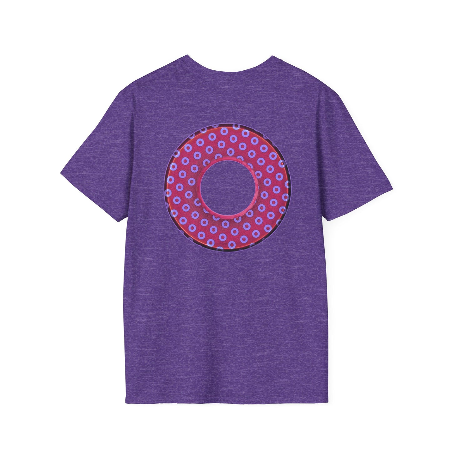 Plain Donuts/Unisex Soft-Style - "Plain Electric Paradoxical Donuts" - light purple/magenta donuts
