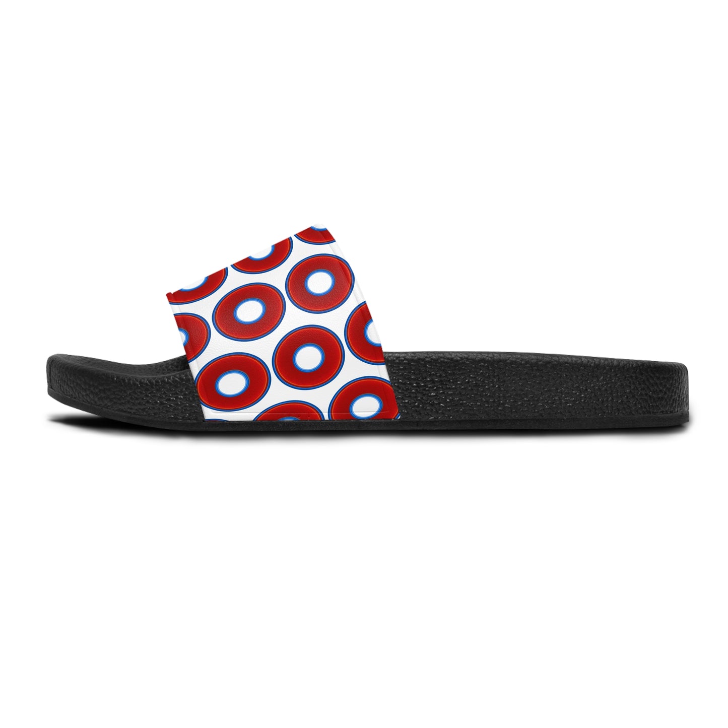 Lumpy Sandals - slip-ons - red vivid donuts w/white background