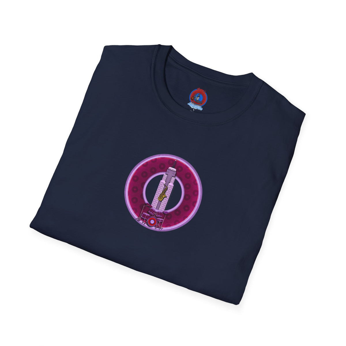 Classic Donut Tee - Unisex Soft-Style - "Simple Prep Donuts" - widemouthed purple/light purple donut