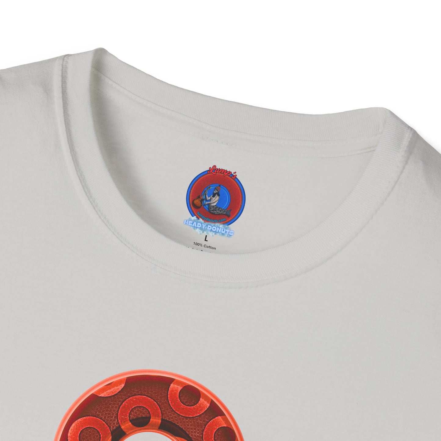 Plain Donuts/Unisex Soft-Style - "Plain Rustic Paradoxical Donuts" - red/dark red donuts