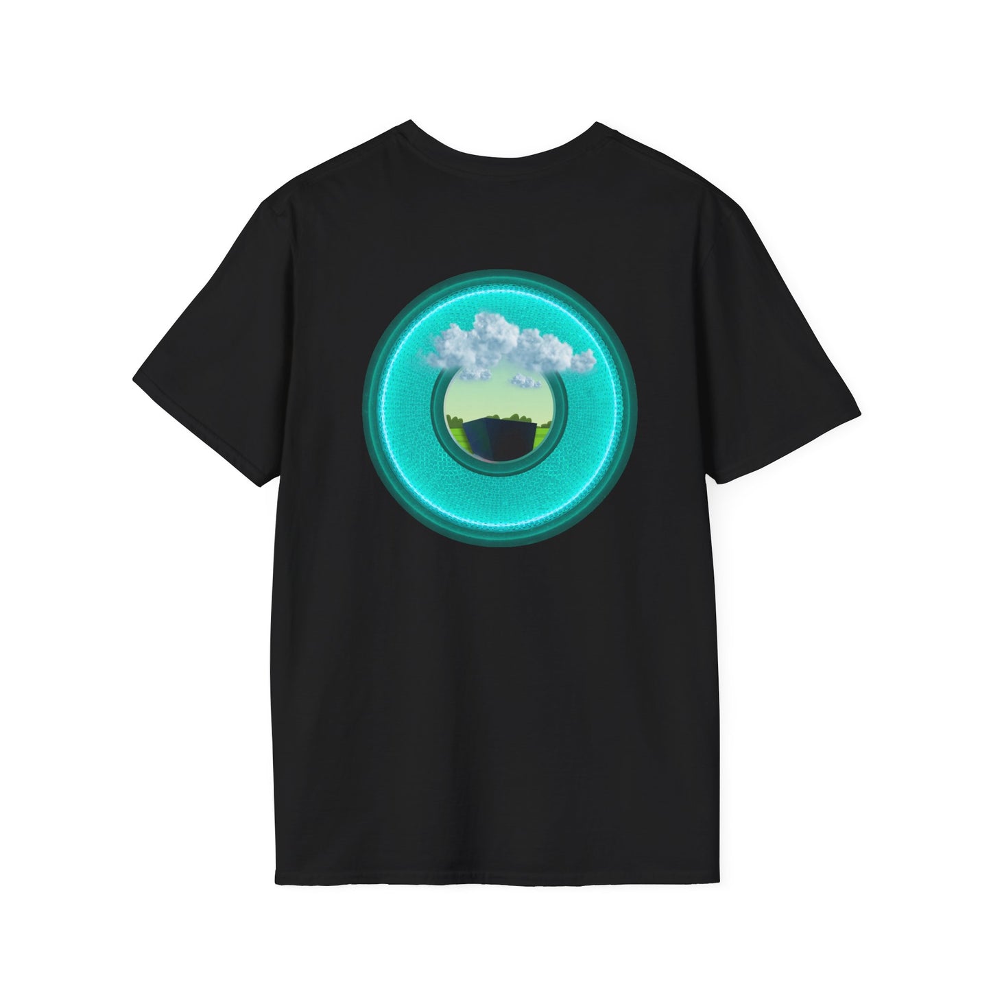 Classic Donut Tee - Unisex Soft-Style - "Got Rhombus?" - series 1.0  - variant 1 - turquoise/teal donut