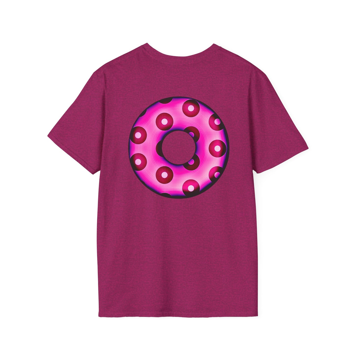 Plain Donuts/Unisex Soft-Style - "Plain Blimpy Paradoxical Donuts" - bright magenta/red donuts
