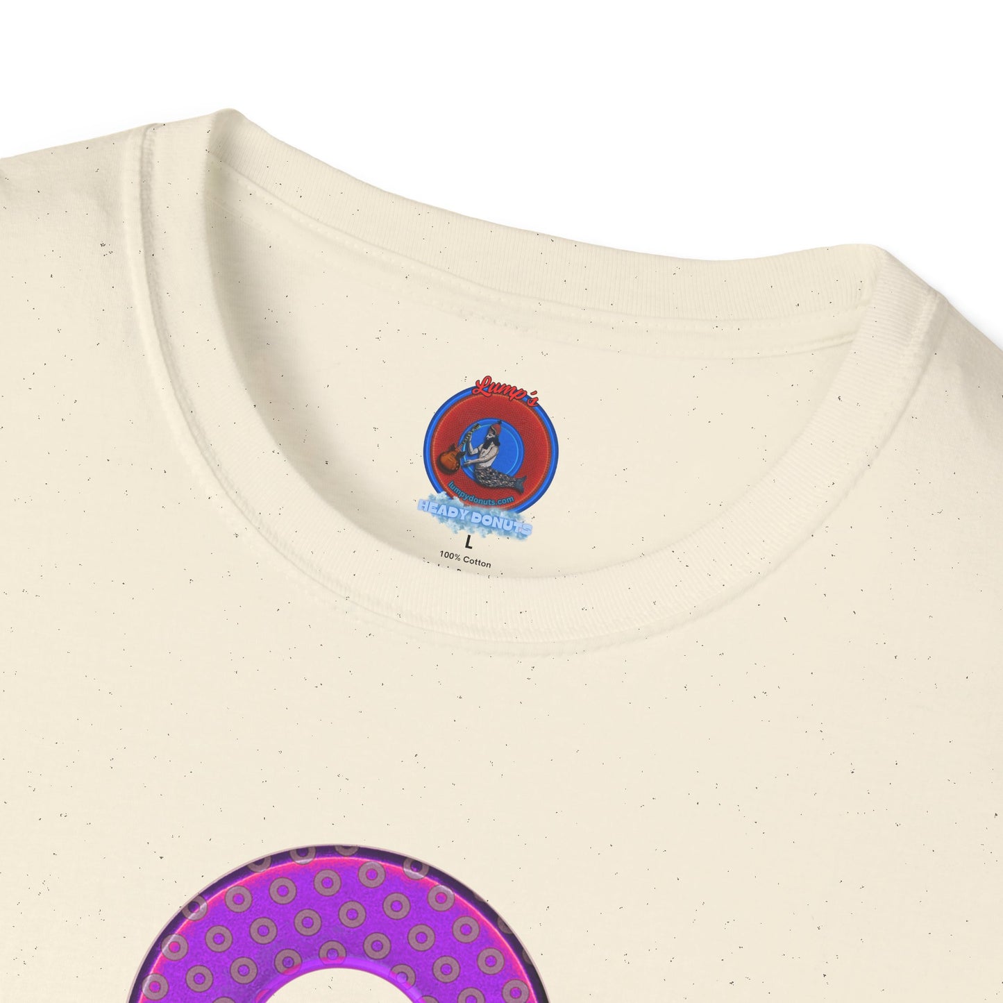 Plain Donuts/Unisex Soft-Style - "Plain Electric Paradoxical Donuts" - purple/mauve donuts