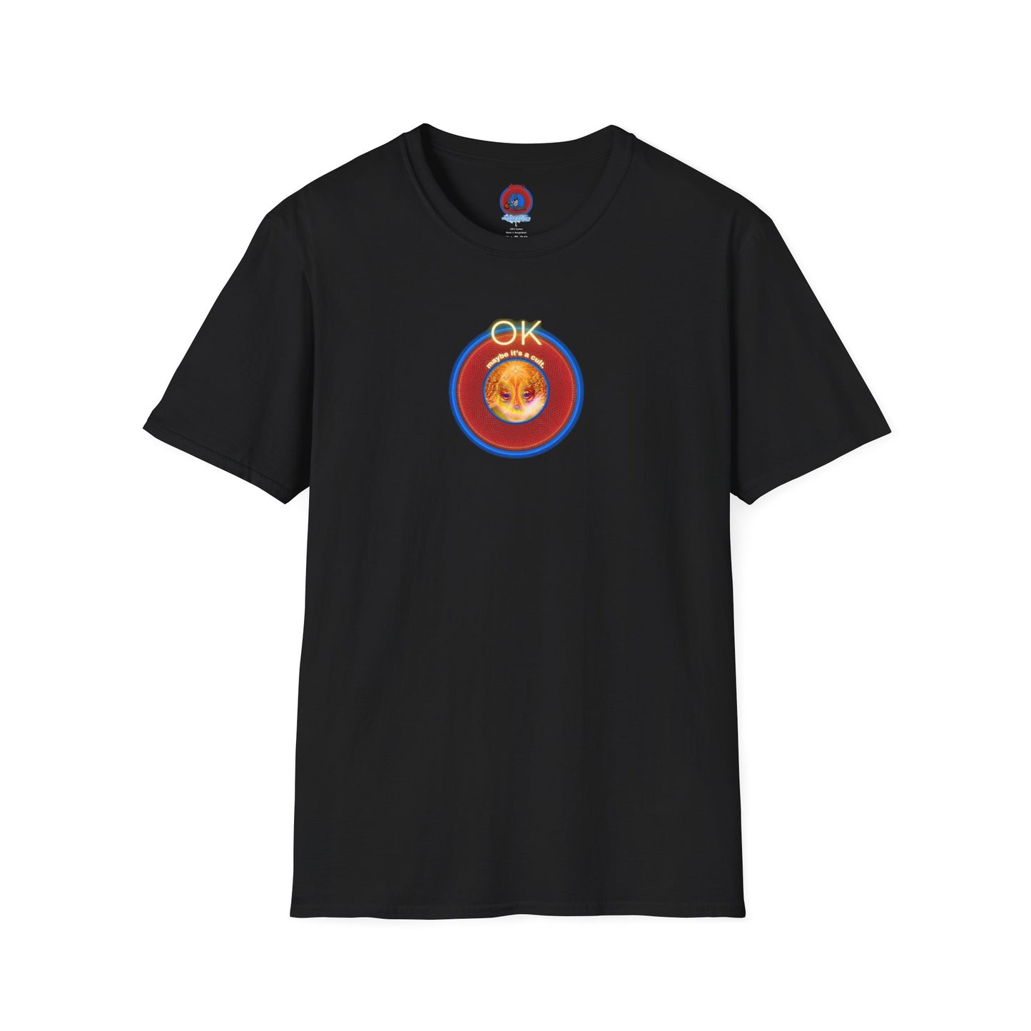 Classic Donut Tee - Unisex Soft-Style - "Donuts: Conjurers of Awesome" - series 1.0  - variant 3 - w/"okay" - red donut