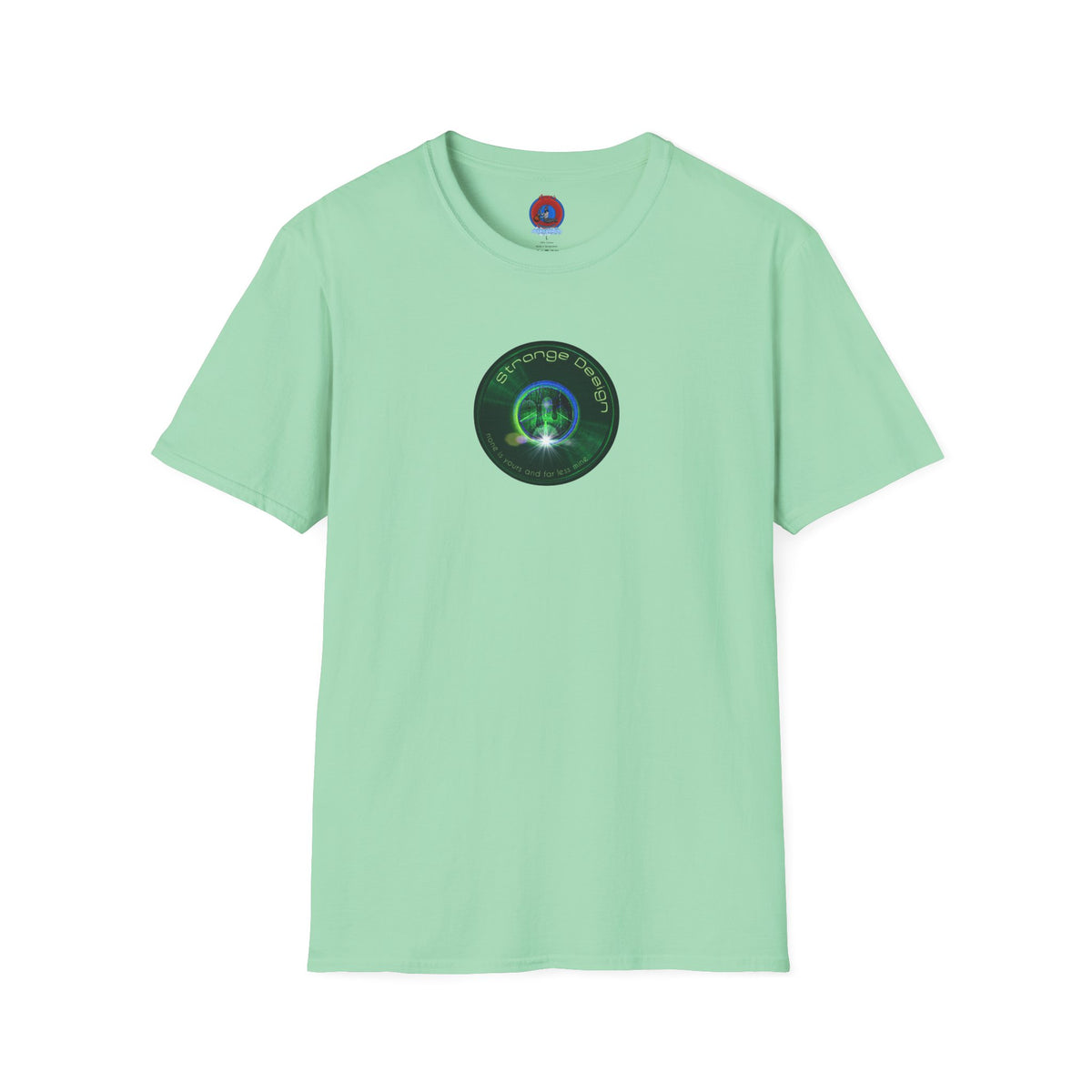 Classic Donut Tee - Unisex Soft-Style - "The Strangely Designed Donut Tee" - series 1.0 - green donut