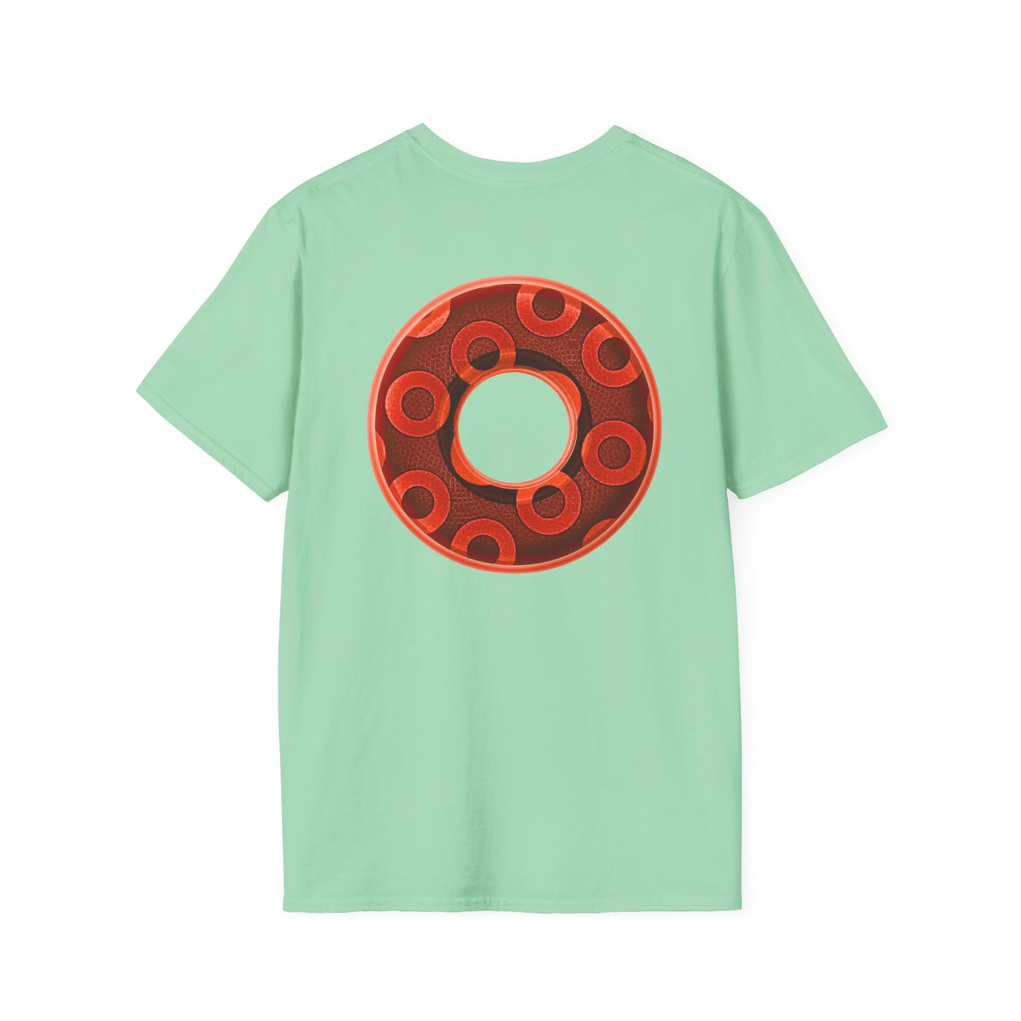 Plain Donuts/Unisex Soft-Style - "Plain Rustic Paradoxical Donuts" - red/dark red donuts