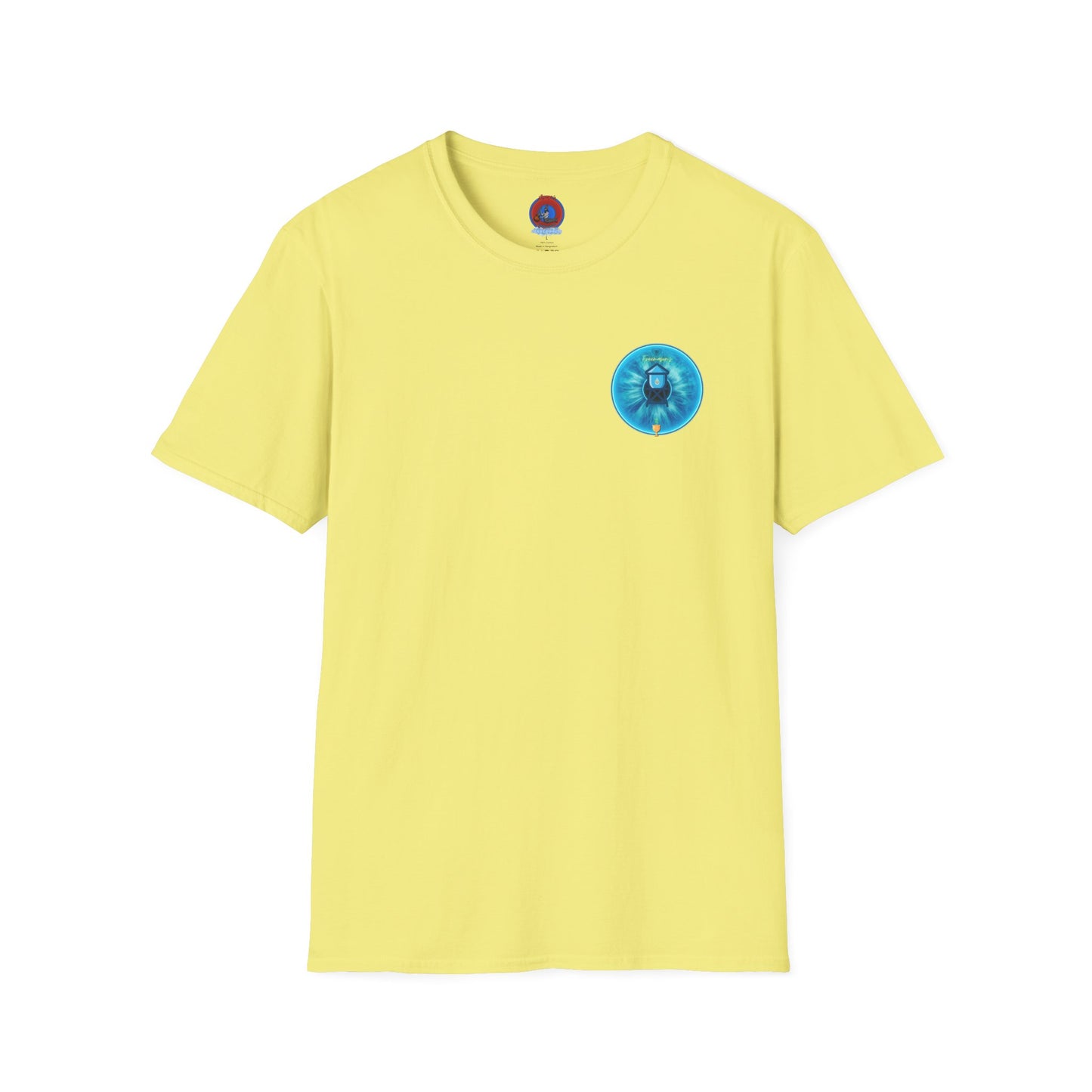Classic Donut Tee - Unisex Soft-Style - "The Peering Donut of Opacity" - light blue idonut - variant 2