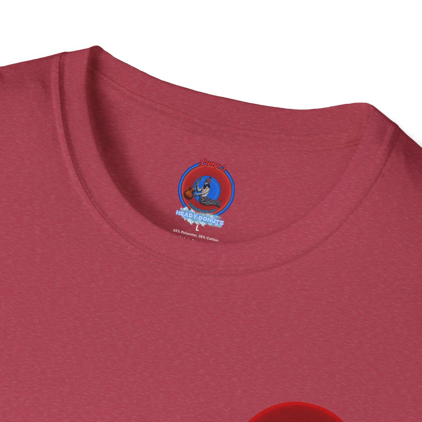 Classic Donut Tee - Unisex Soft-Style - "The Geometrical Donut" - series 1.0 - red donut