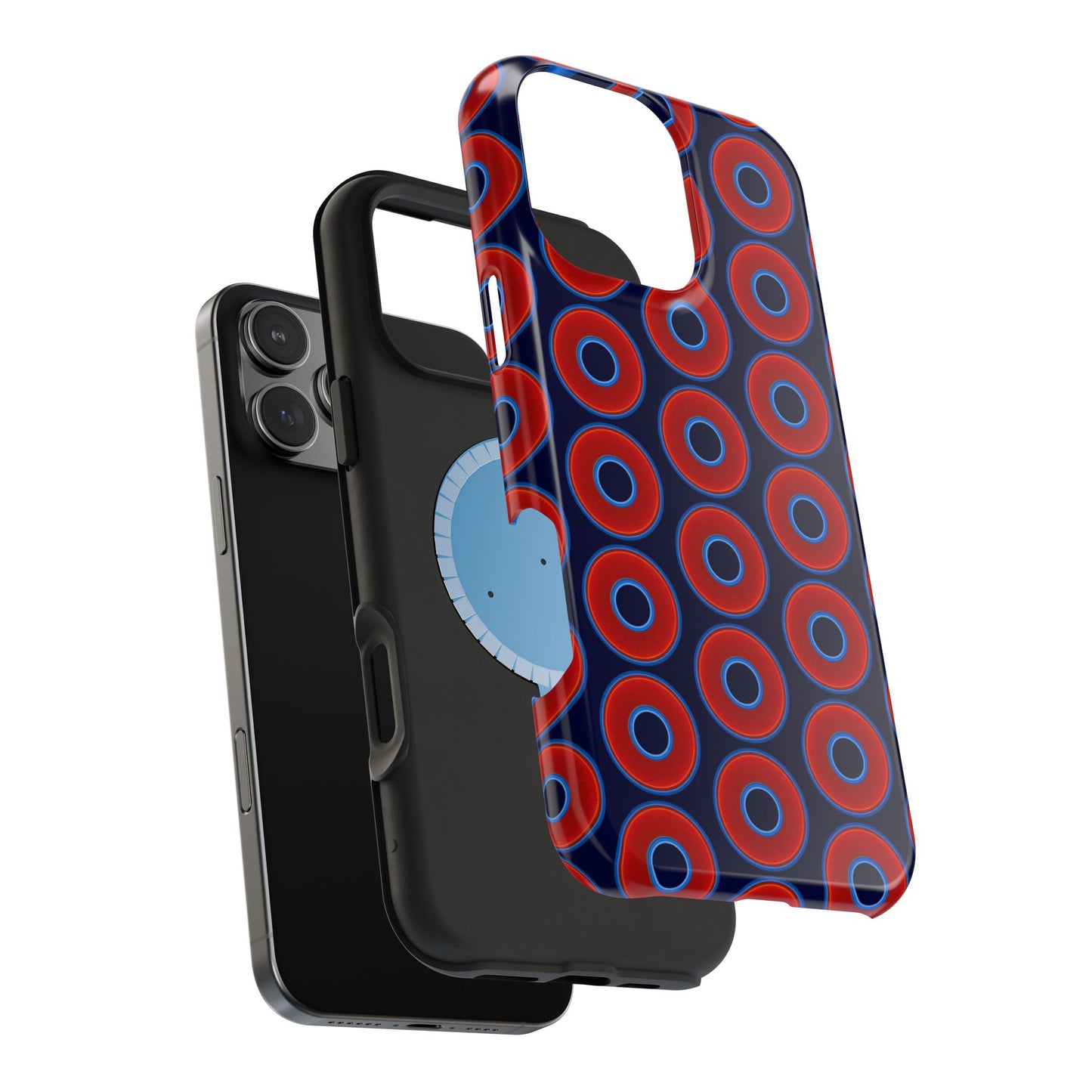 Copy of Magnetic Tough Donut Case - red vivid donut print w/midnight blue background