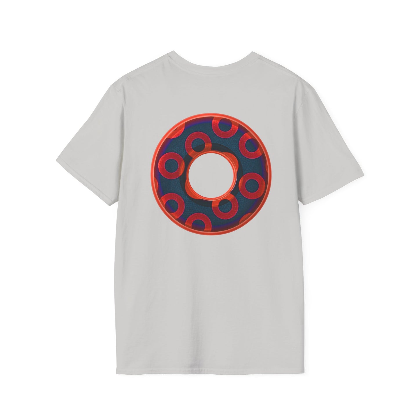 Plain Donuts/Unisex Soft-Style - "Plain Rustic Paradoxical Donuts" - red/navy blue donuts