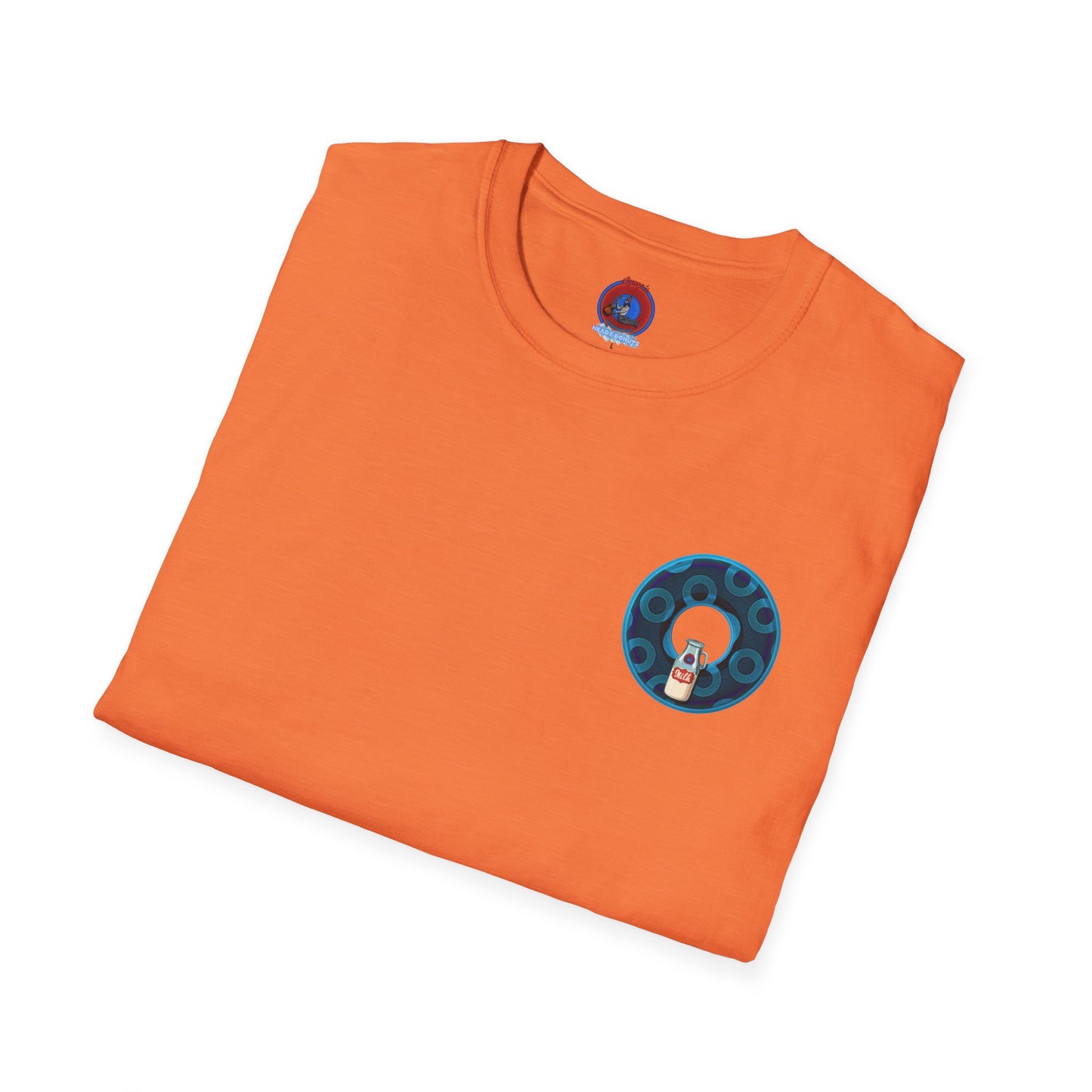 Classic Donut Tee - Unisex Soft-Style - "Wooked Cream - YEMSG Donut " - blue/teal rustic paradox donut - variant 7