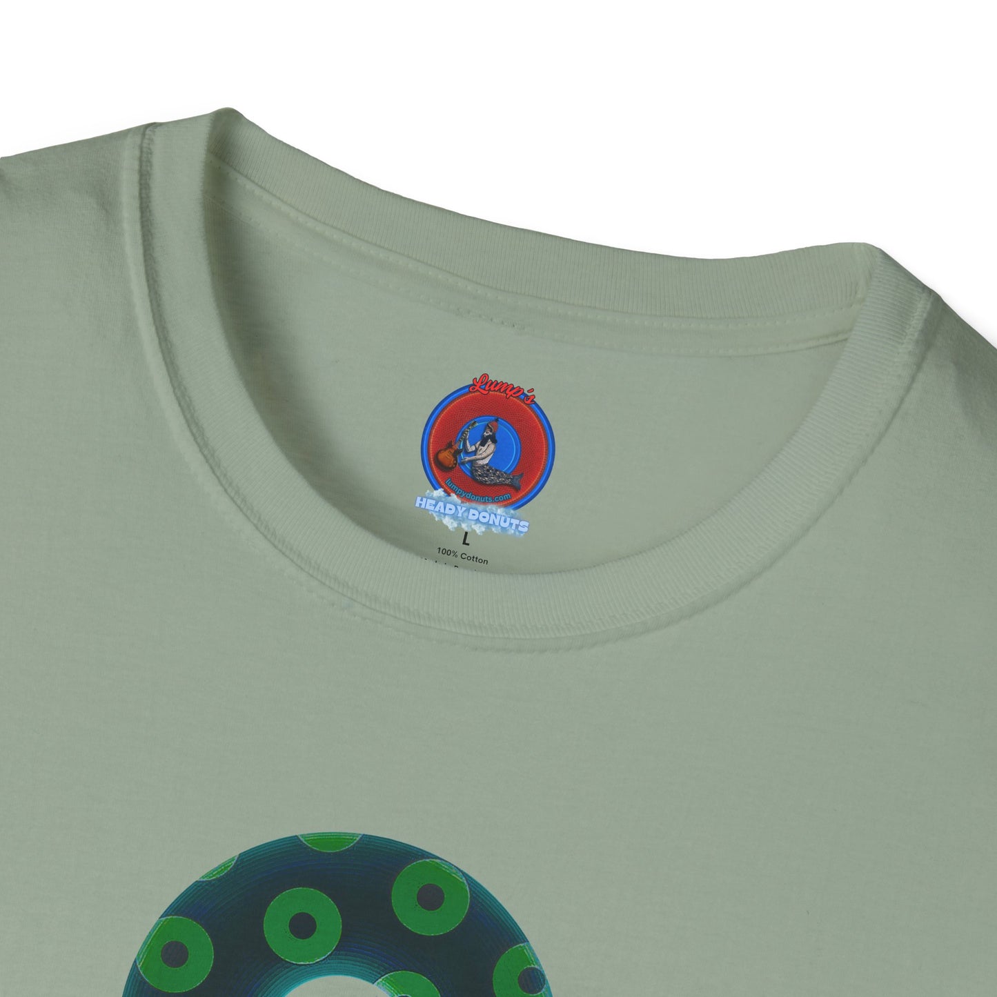 Plain Donuts/Unisex Soft-Style - "Plain Blimpy Paradoxical Donuts" - dark green/light green donuts