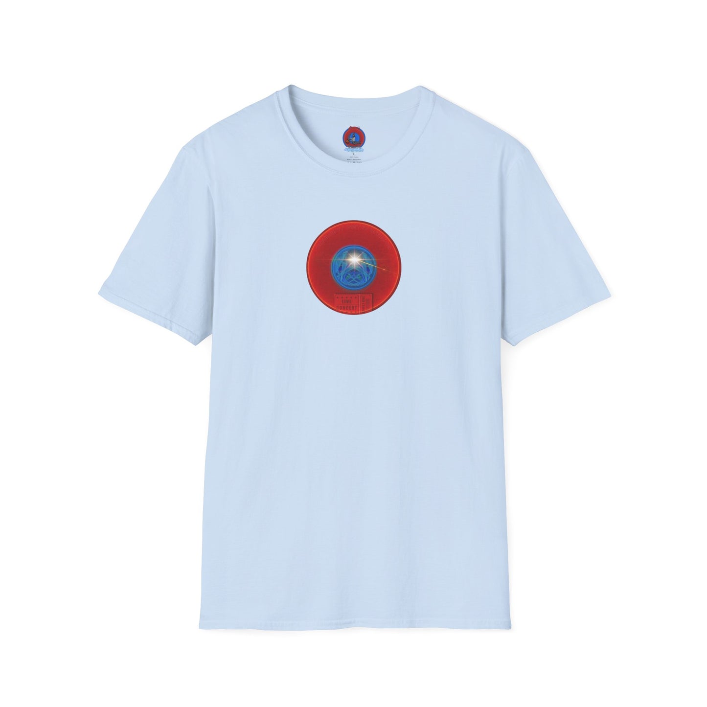 Classic Donut Tee - Unisex Soft-Style - "Golgi Donuts" - vivid red donut - variant 3