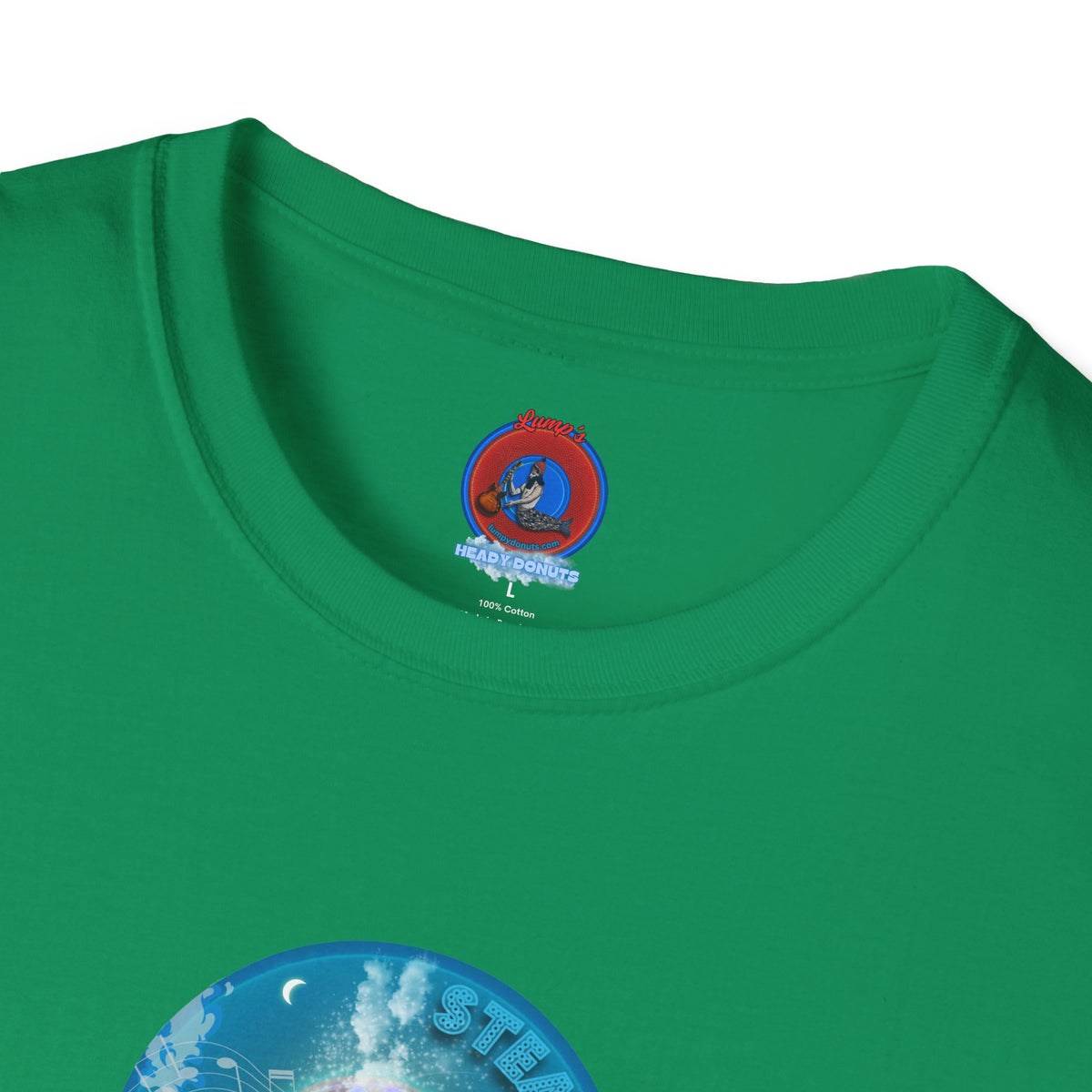 Classic Donut Tee - Unisex Soft-Style - "Steaming Fresh Donuts" - series 1.0 - vivid blue donut