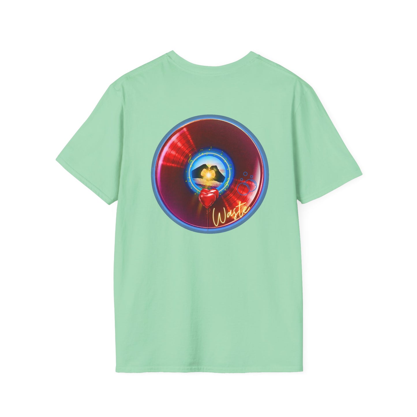 Classic Donut Tee - Unisex Soft-Style - "Wasted Donut" - series 1.0 - variant 2 - red donut