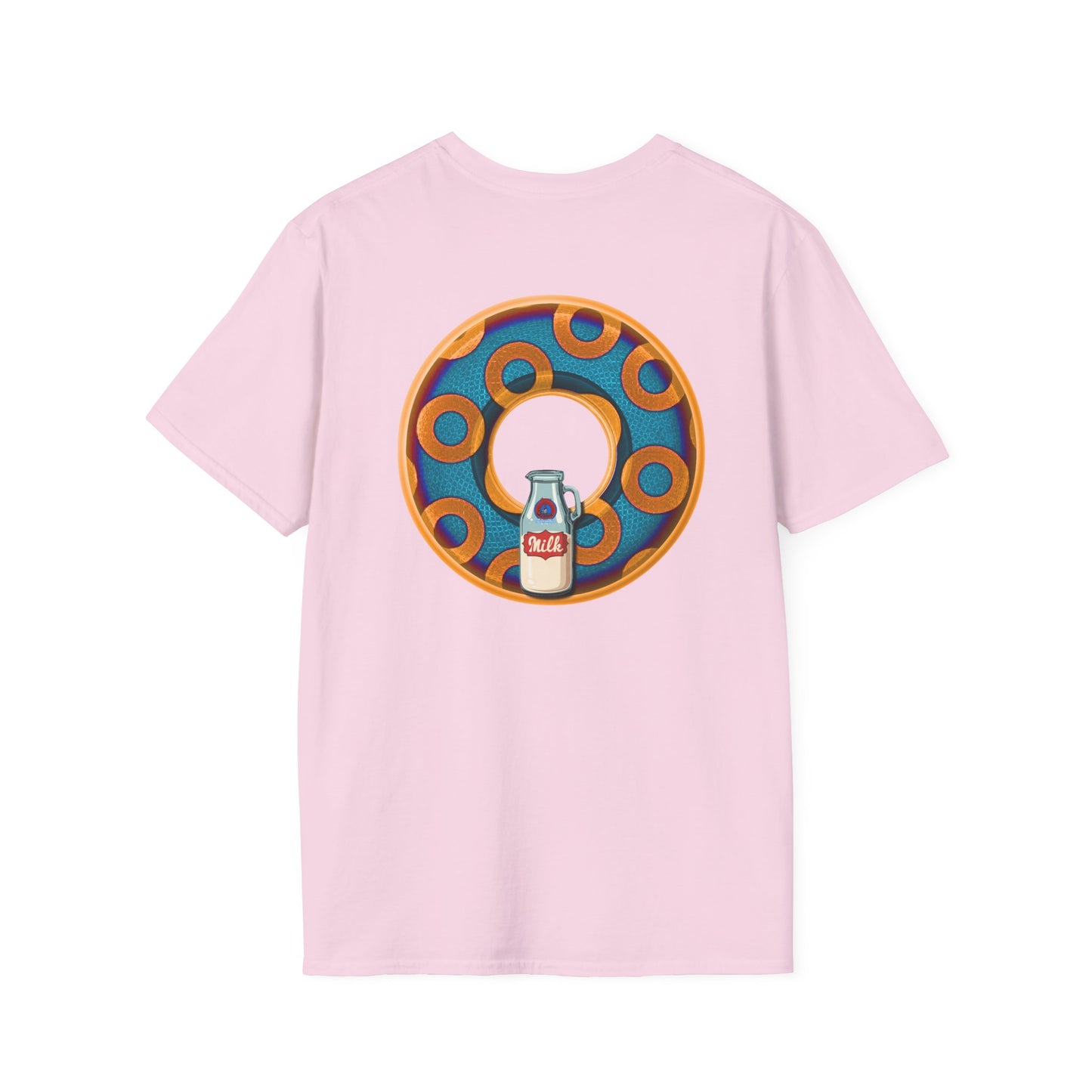 Classic Donut Tee - Unisex Soft-Style - "Wooked Cream - YEMSG Donut " -purple/red rustic paradox donut - variant 4