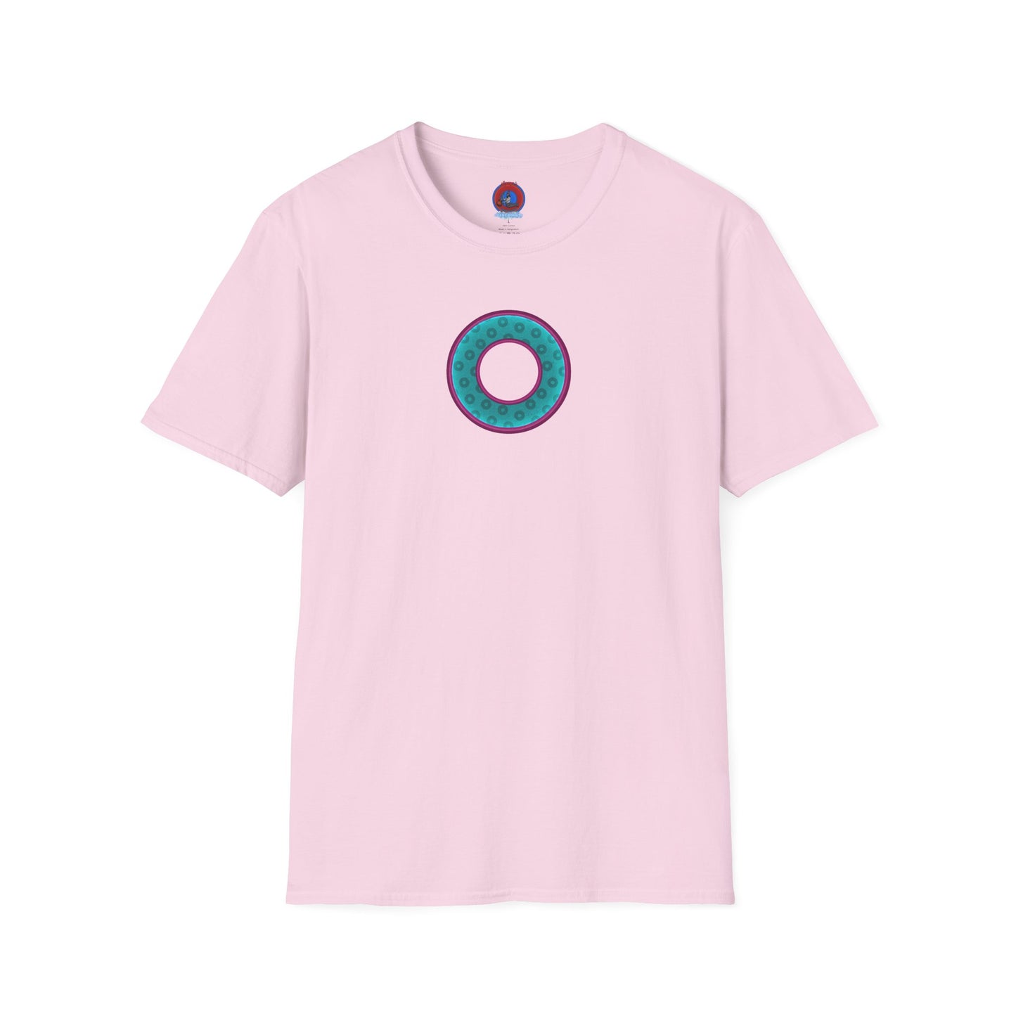 Plain Donuts/Unisex Soft-Style - "Plain Wide Mouthed Paradoxical Donuts" - teal/purple donuts