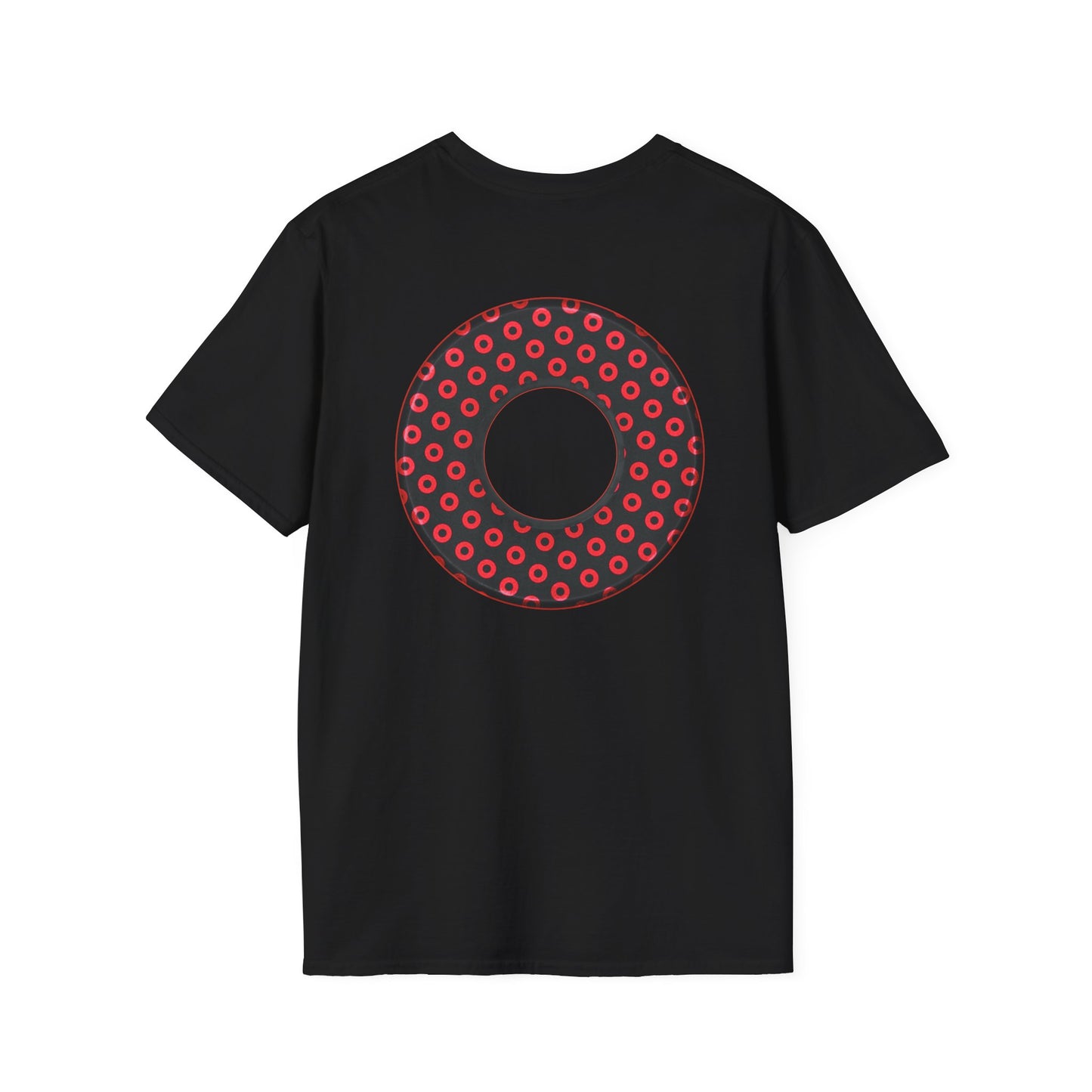Plain Donuts/Unisex Soft-Style - "Plain Electric Paradoxical Donuts" - black/red donuts