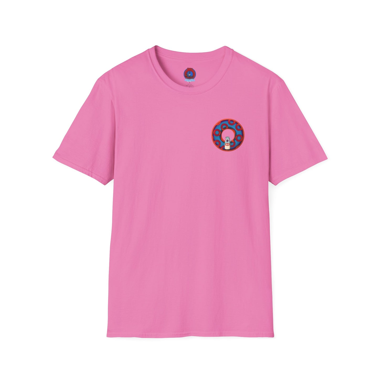 Classic Donut Tee - Unisex Soft-Style - "Wooked Cream - YEMSG Donut " - blue/red rustic paradox donut - variant 1